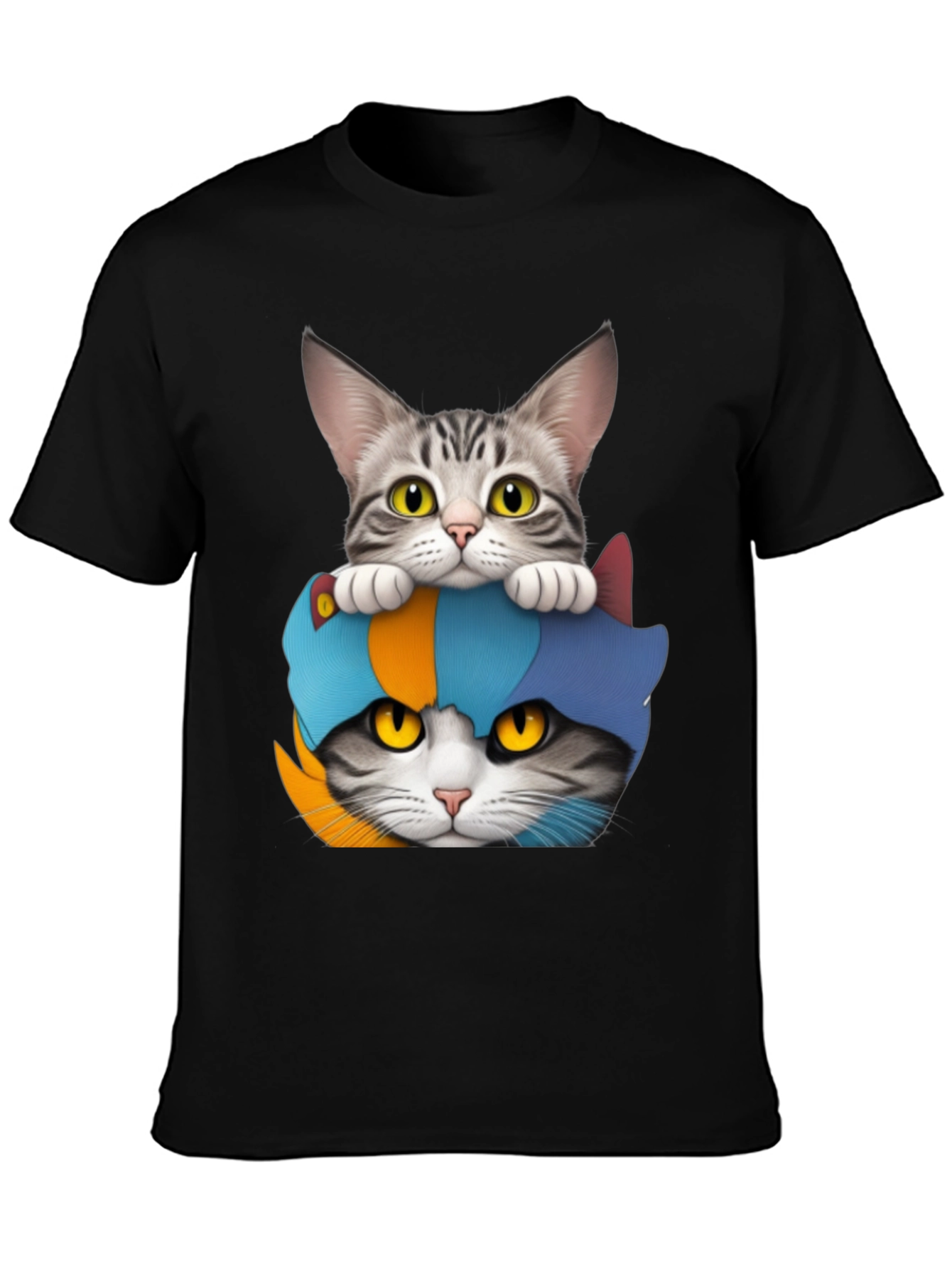 Two Cats T-Shirt: Funny Feline Graphic Tee