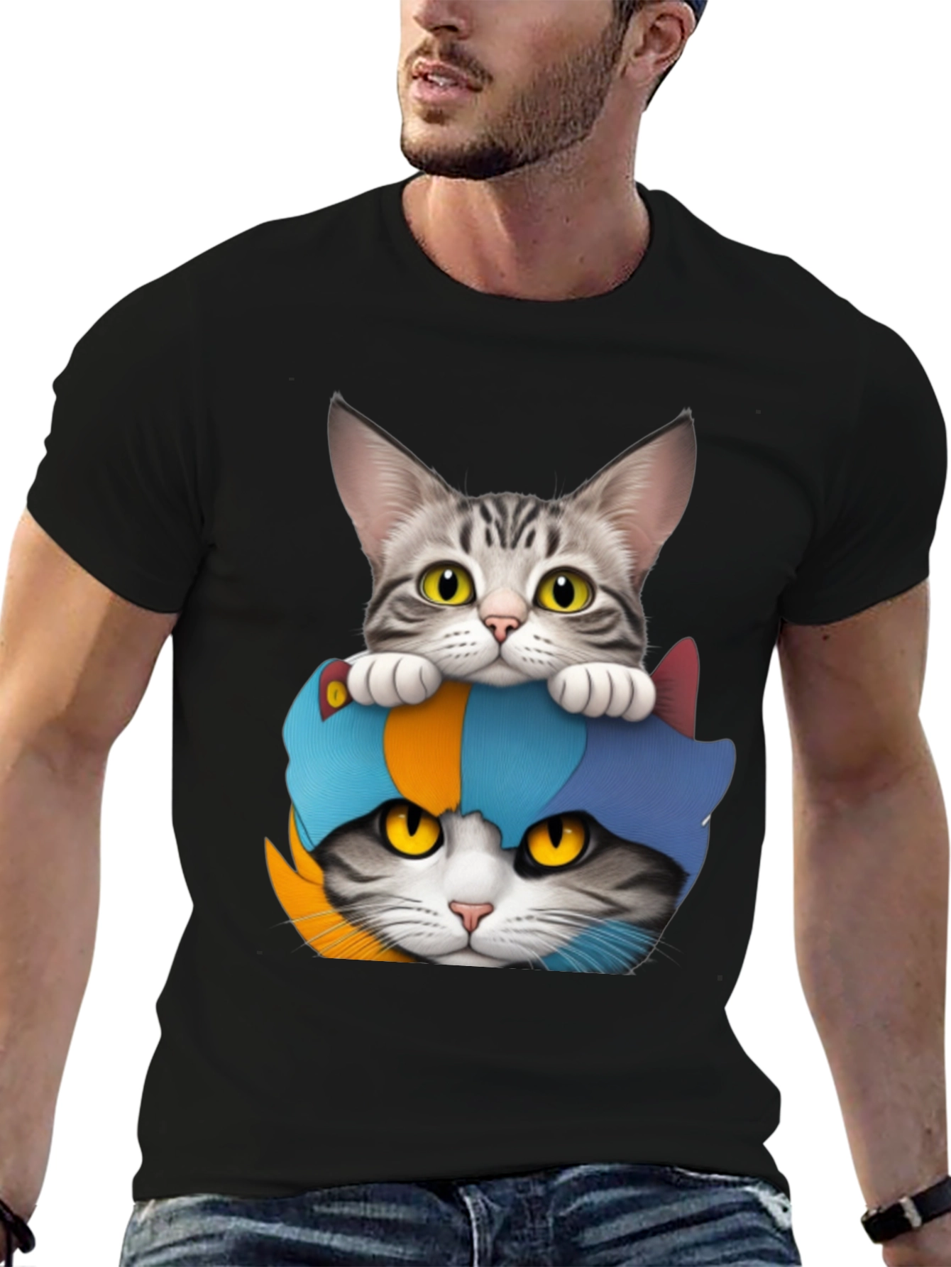 Two Cats T-Shirt: Funny Feline Graphic Tee