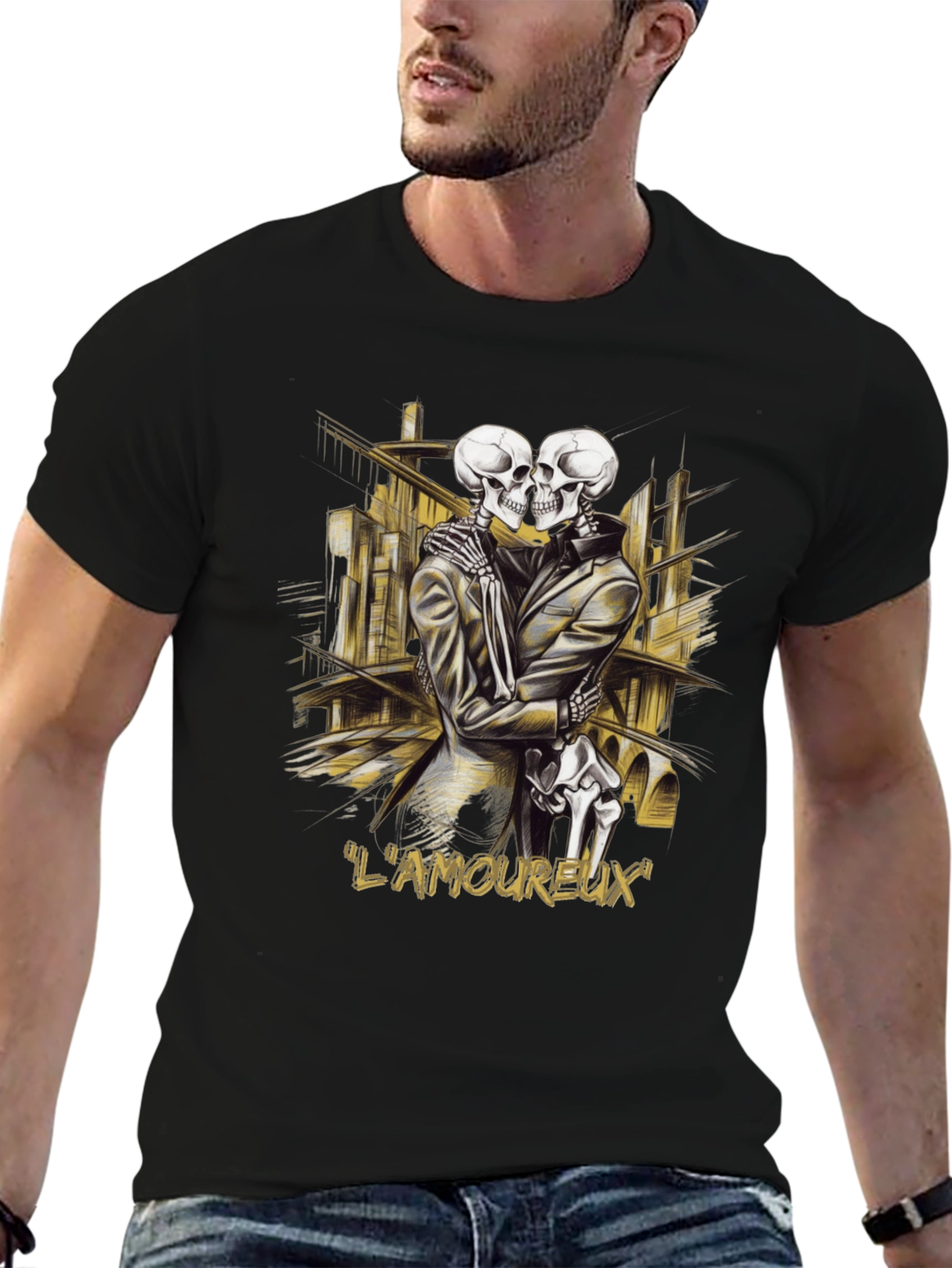 LAmoureux Skeleton Graphic T-Shirt