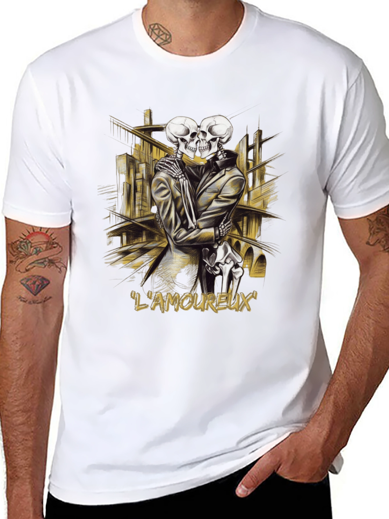 LAmoureux Skeleton Graphic T-Shirt