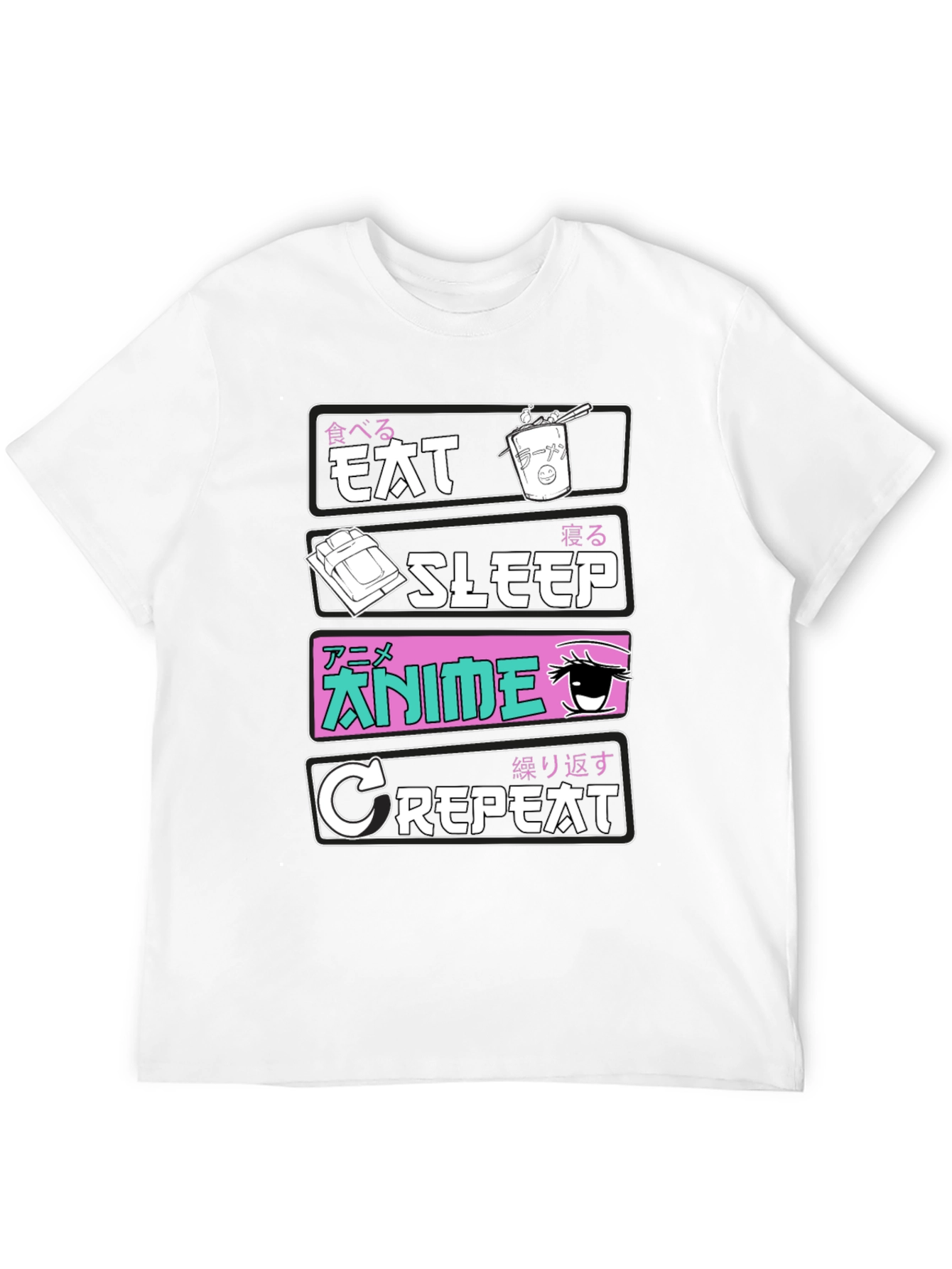 Eat Sleep Anime Repeat T-Shirt