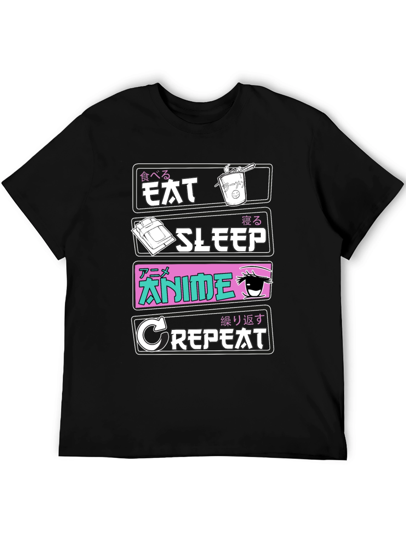 Eat Sleep Anime Repeat T-Shirt