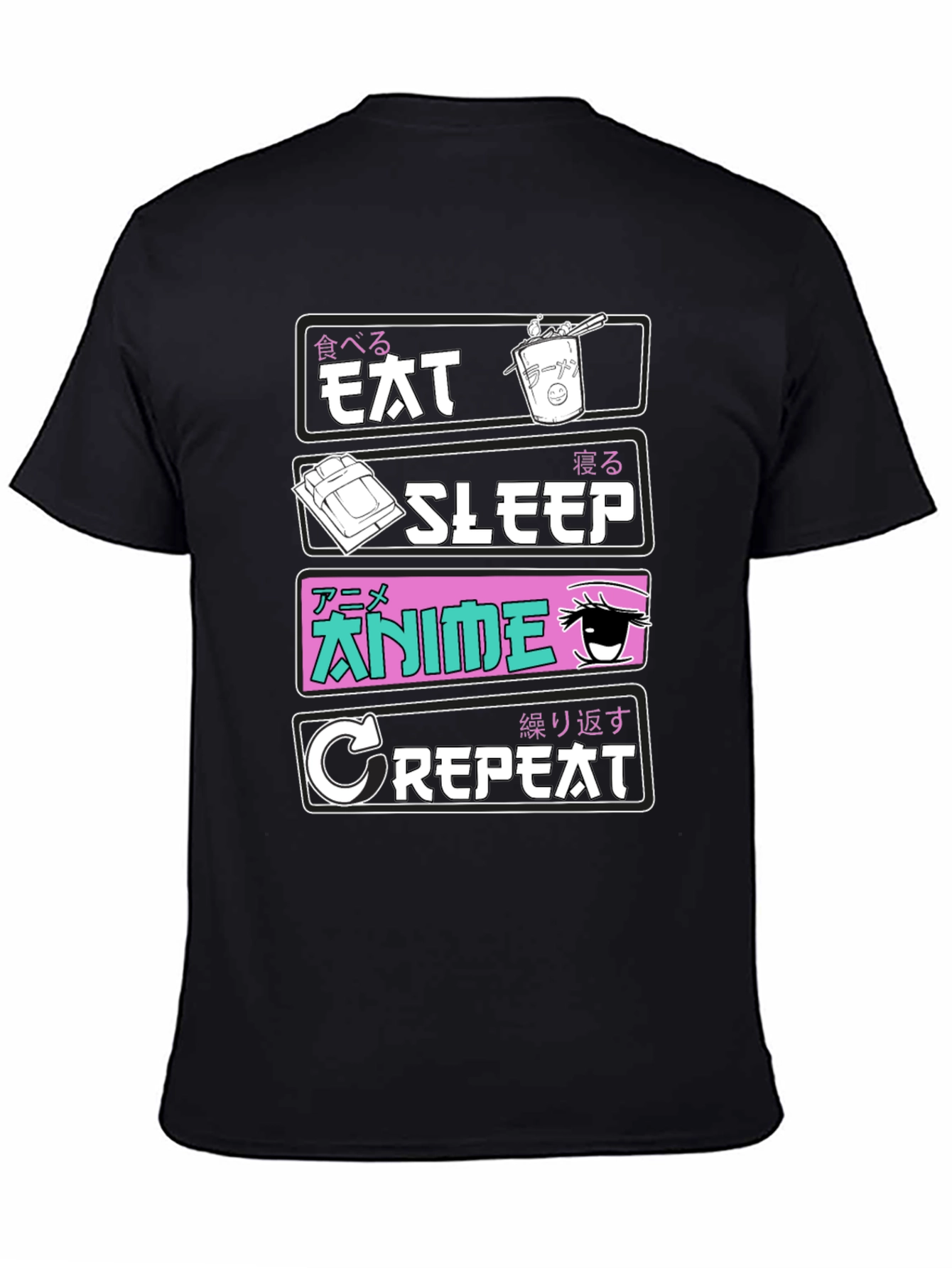 Eat Sleep Anime Repeat T-Shirt