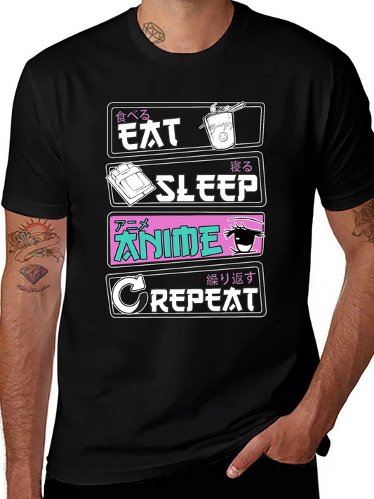 Eat Sleep Anime Repeat T-Shirt