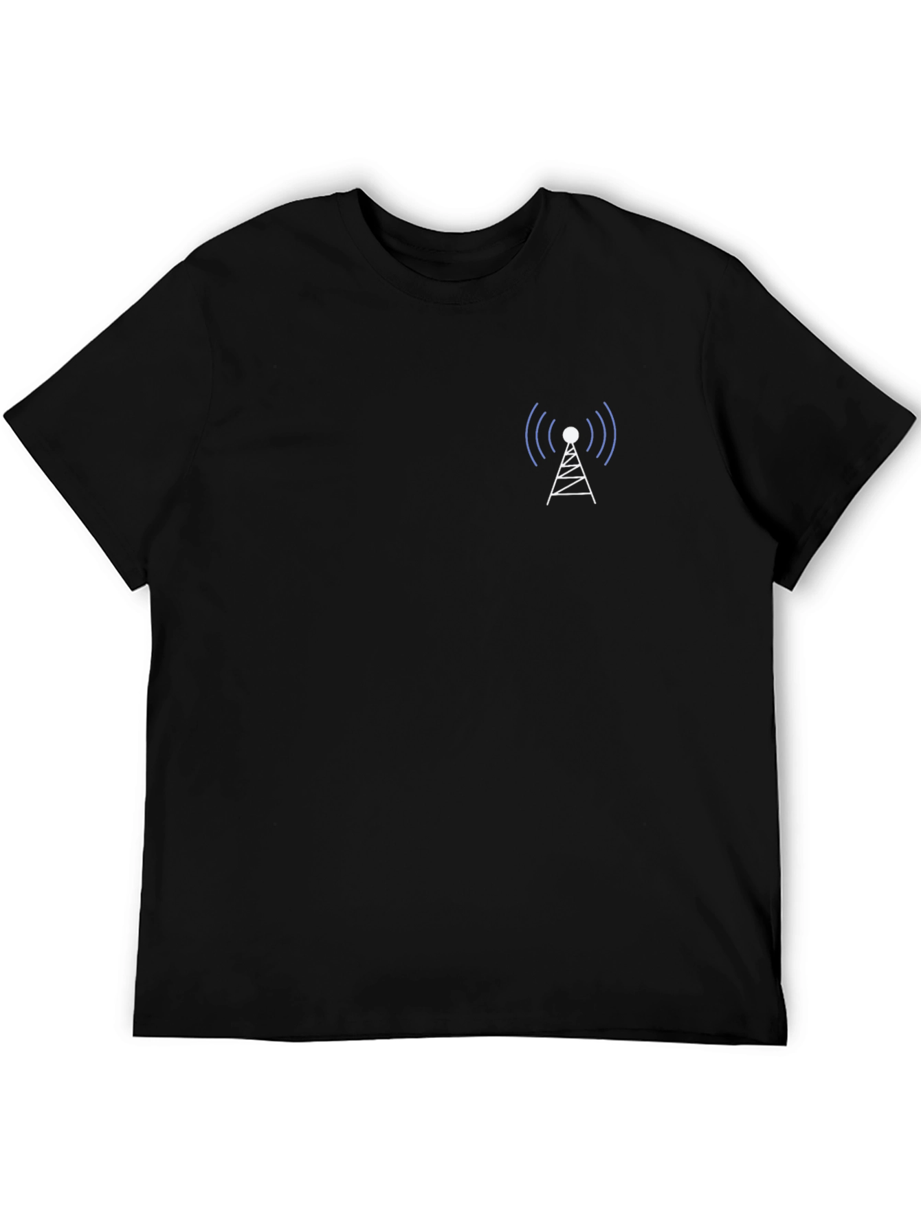 Minimalist Antenna Graphic Tee - Black