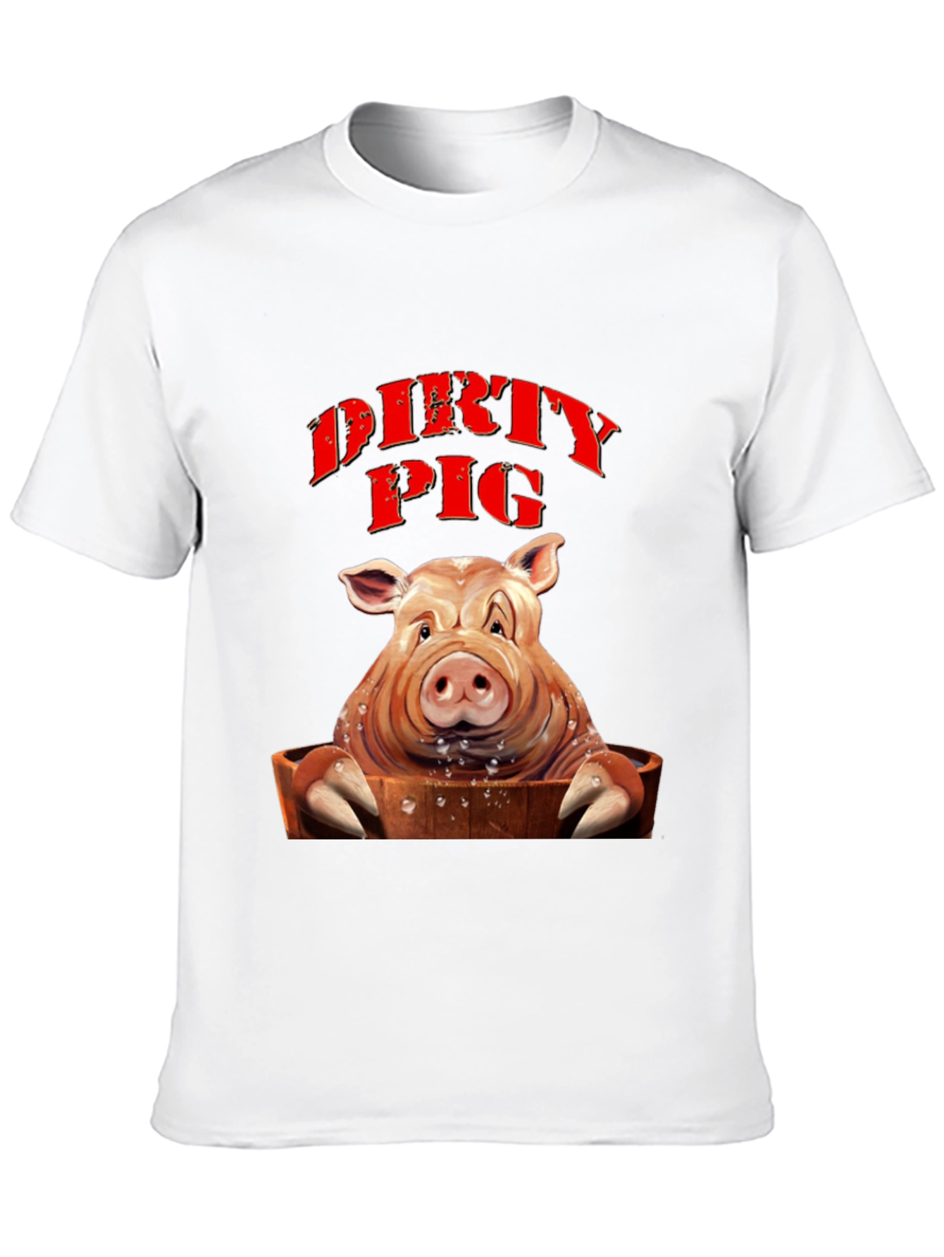 Dirty Pig Graphic T-Shirt - Novelty Tee