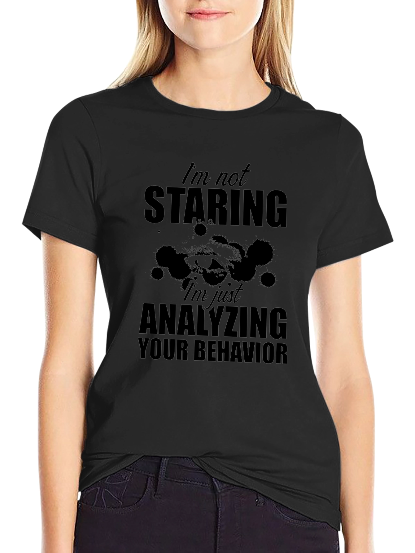 Analyzing Behavior Graphic Tee - Black Cotton Shirt