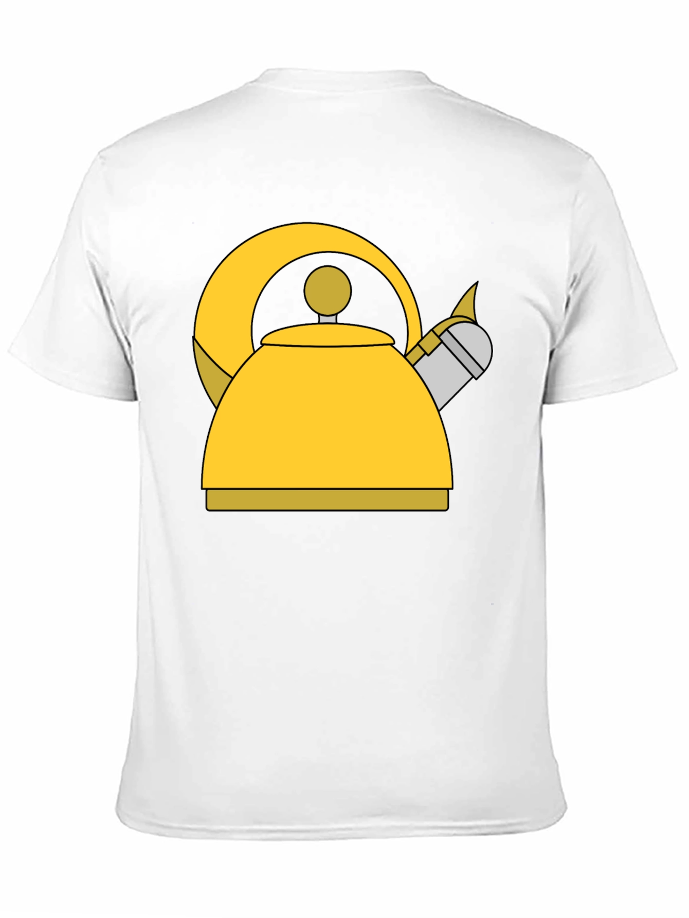 Whimsical Kettle Graphic Tee - Black Cotton Blend