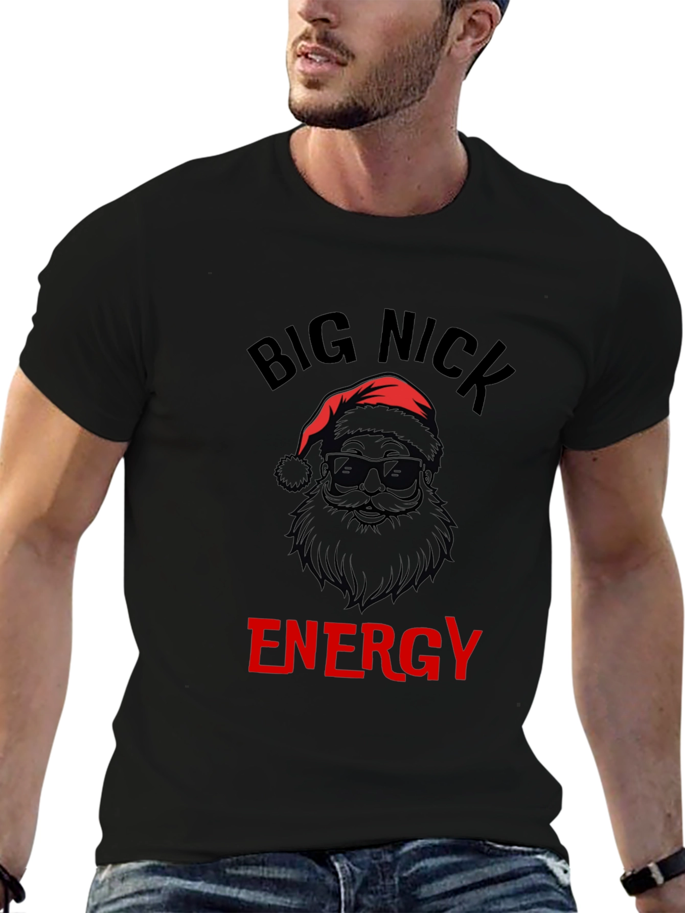 Big Nick Energy Santa Graphic T-Shirt