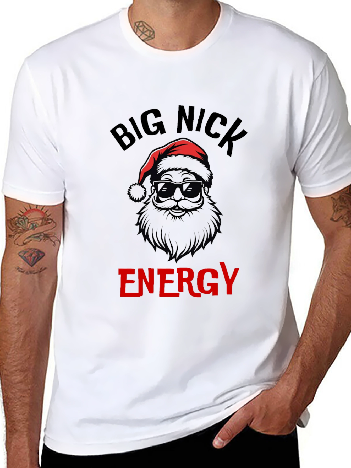 Big Nick Energy Santa Graphic T-Shirt