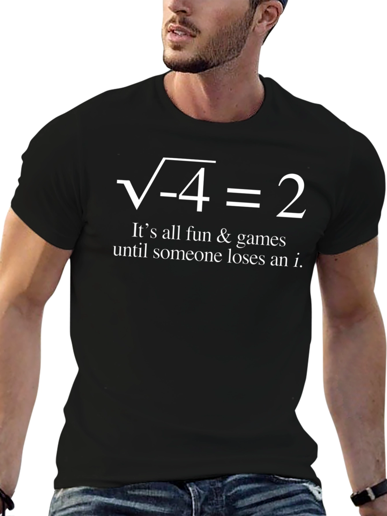 Funny Math T-Shirt: Square Root of Negative Four
