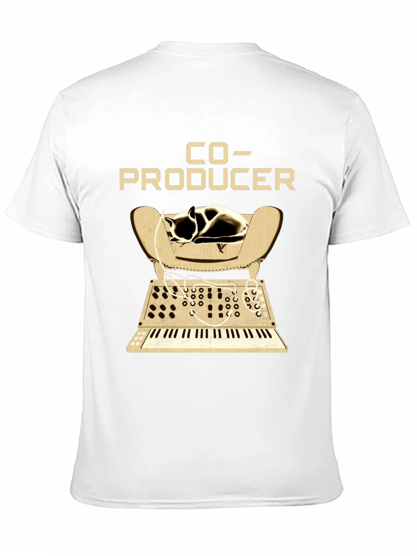 Co-Producer Cat Synth T-Shirt | Musician Tee