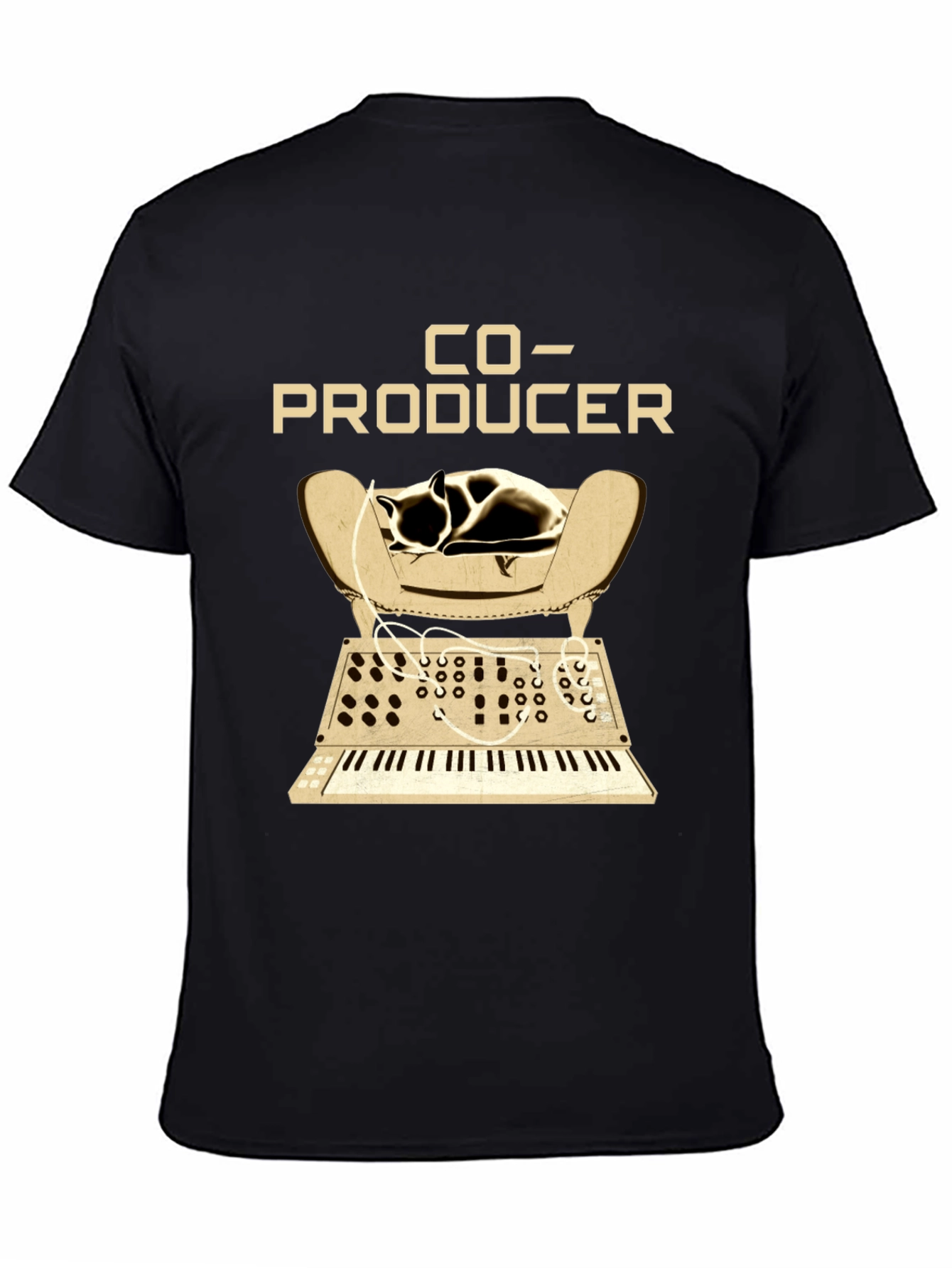 Co-Producer Cat Synth T-Shirt | Musician Tee