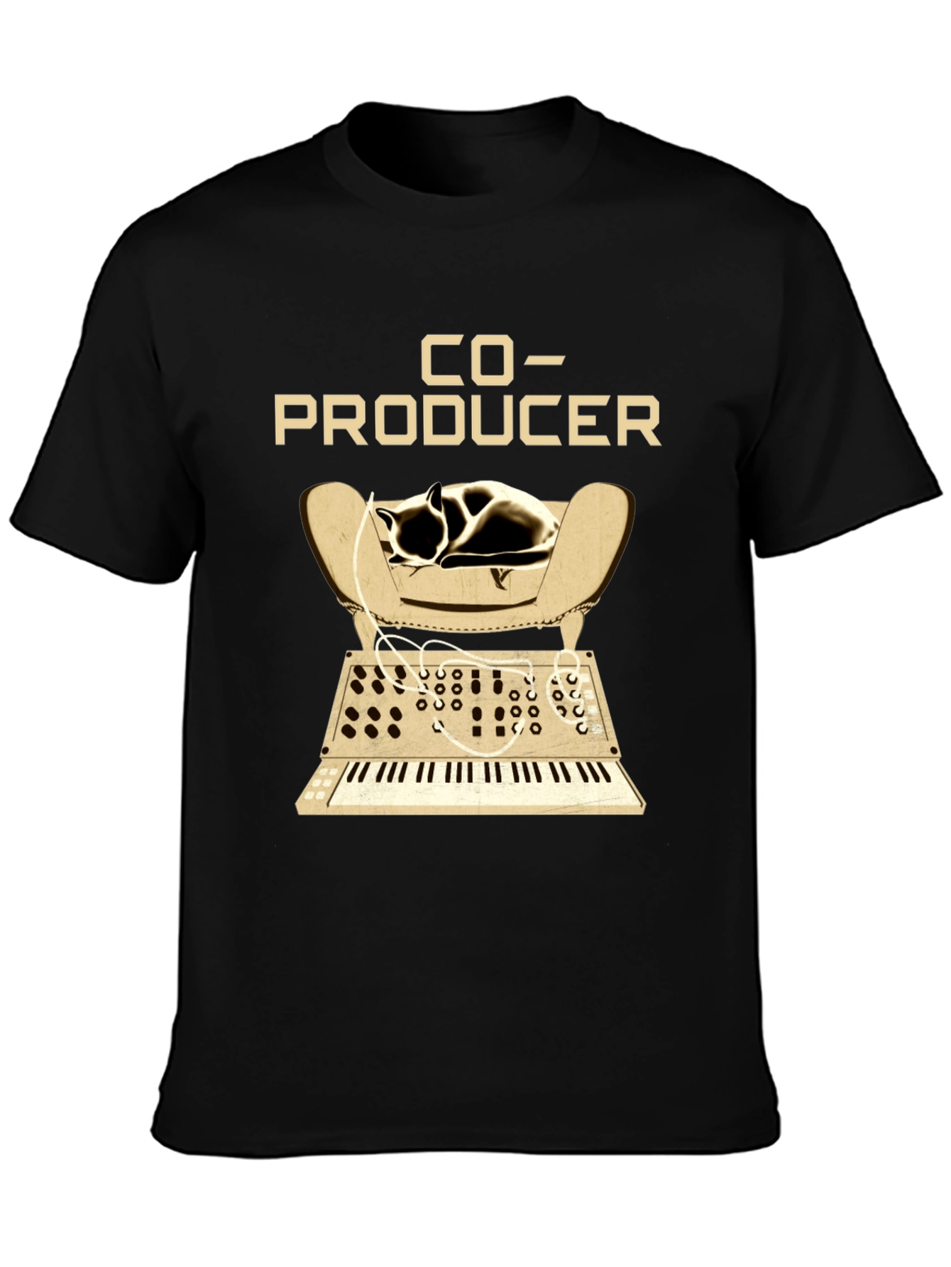 Co-Producer Cat Synth T-Shirt | Musician Tee