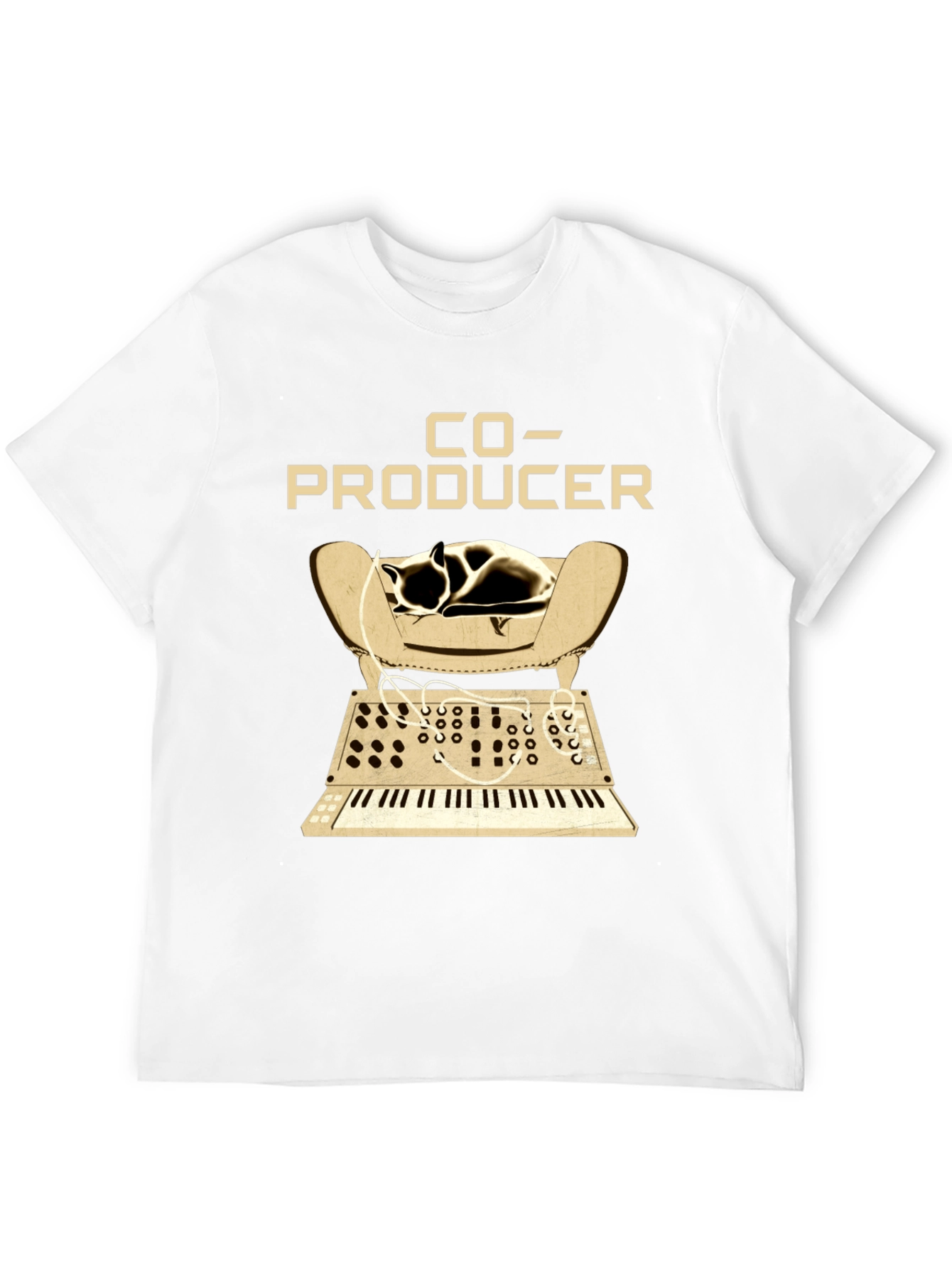 Co-Producer Cat Synth T-Shirt | Musician Tee