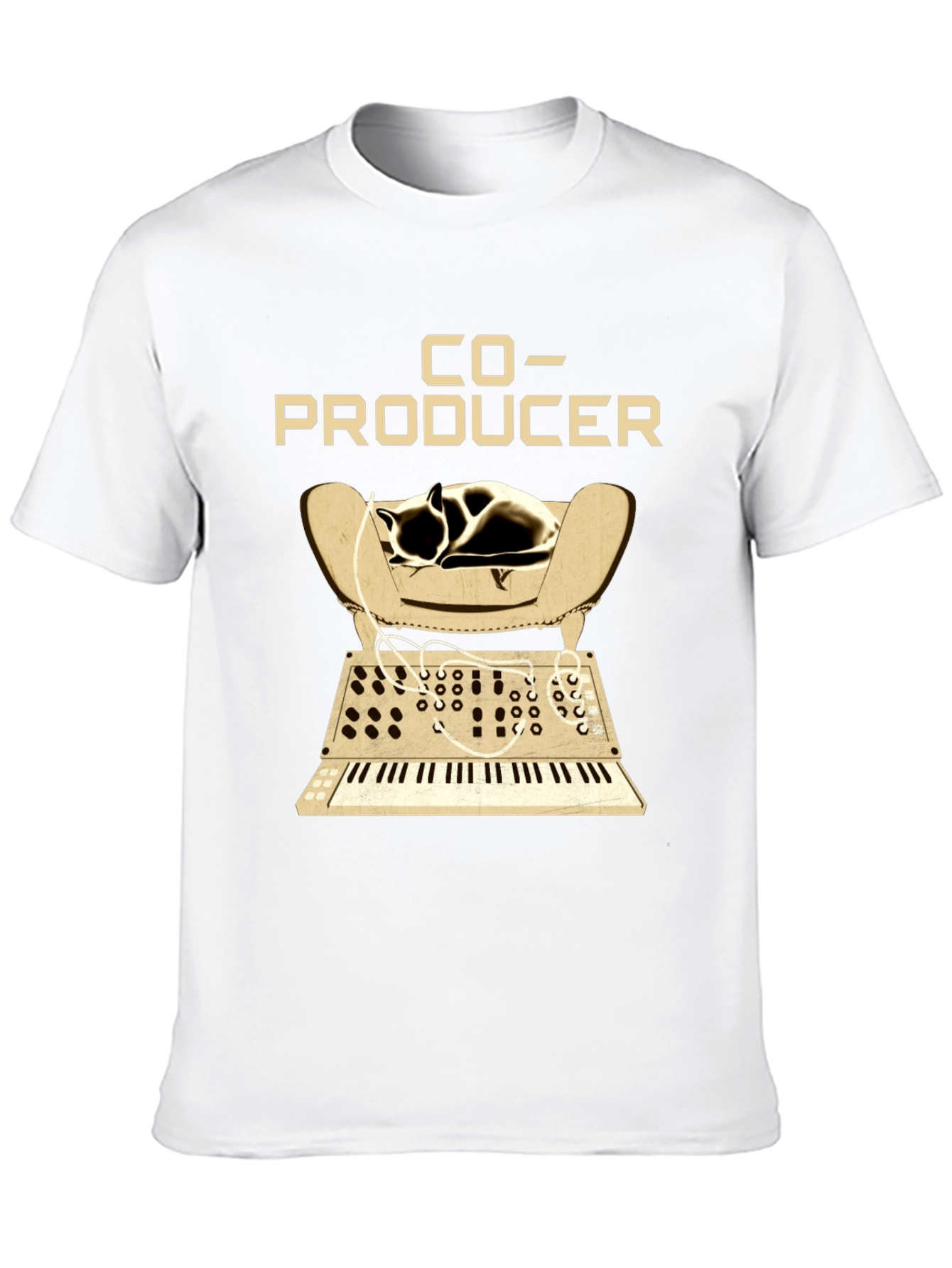 Co-Producer Cat Synth T-Shirt | Musician Tee