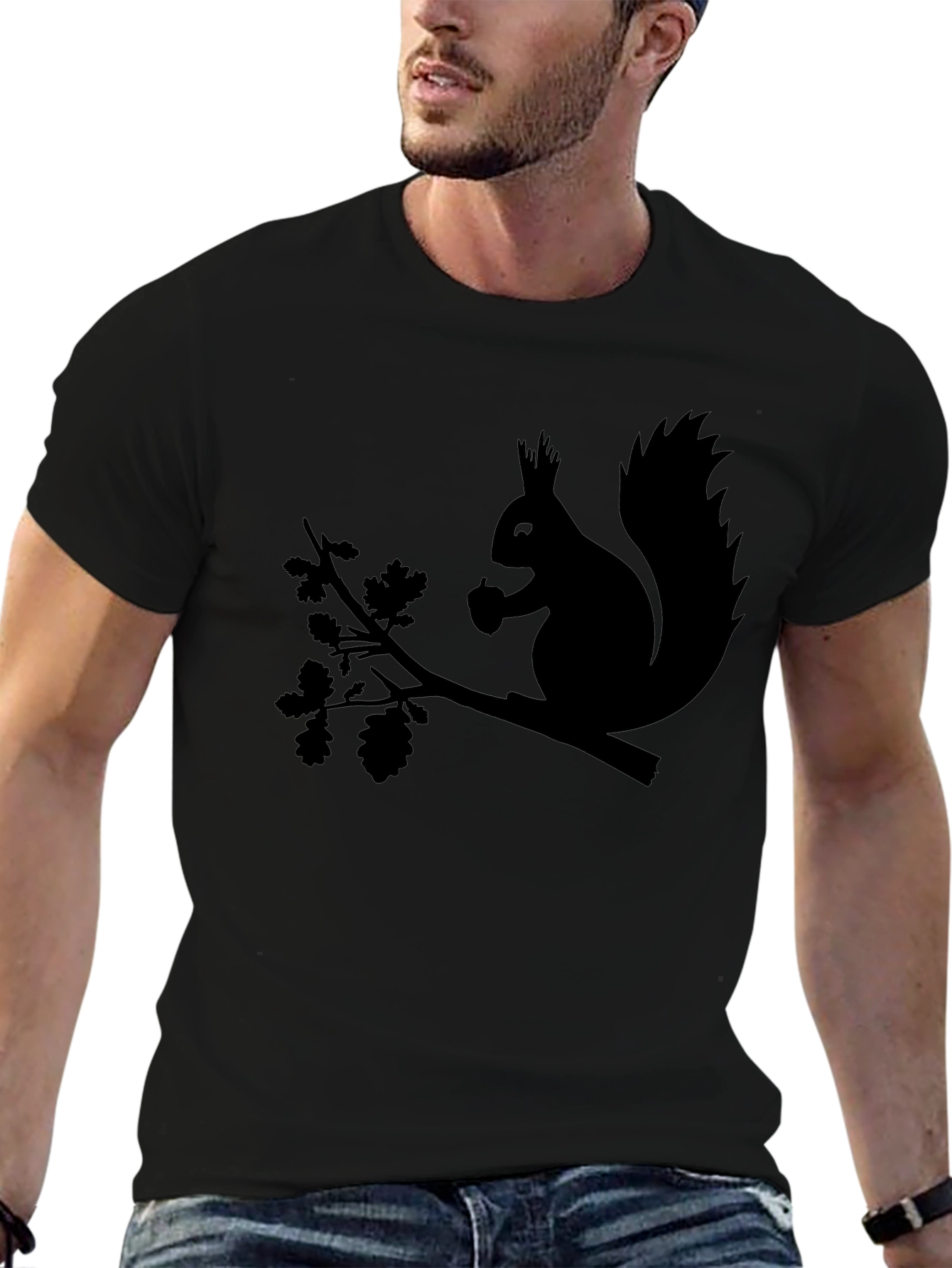 Squirrel on Branch Graphic T-Shirt - Unisex