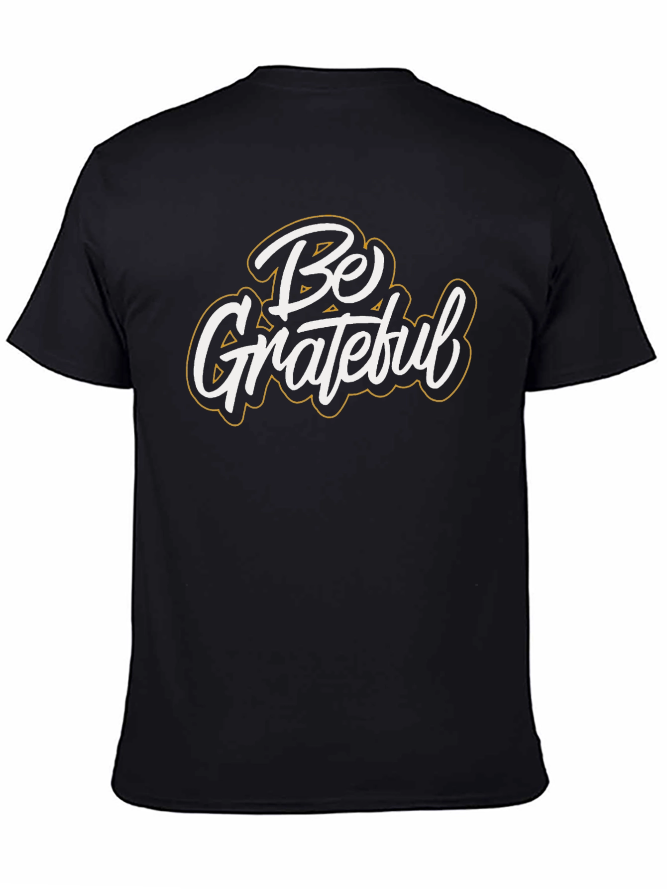 Be Grateful Graphic Tee - Black Casual T-Shirt