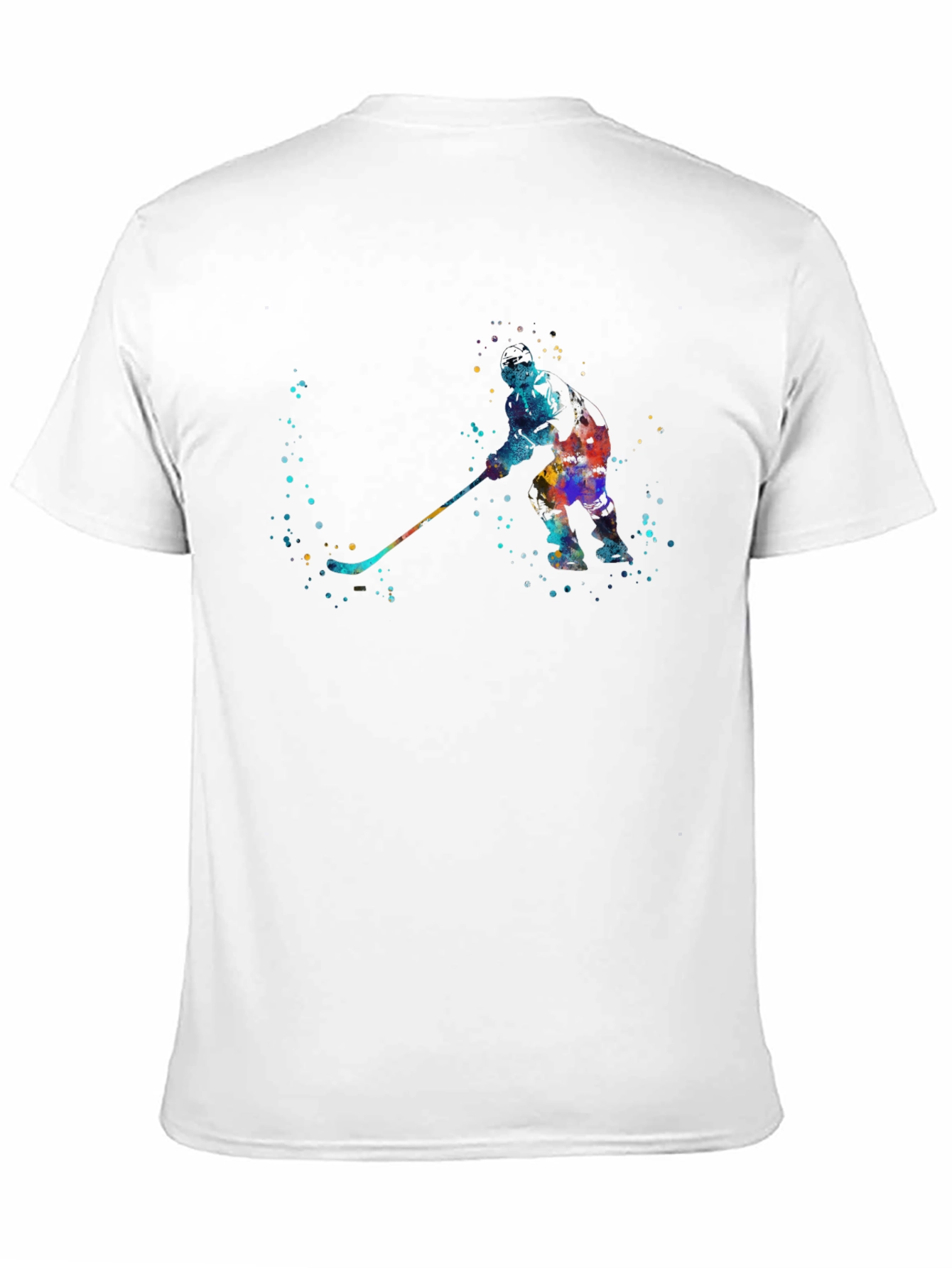 Abstract Hockey Player Black Graphic Tee
