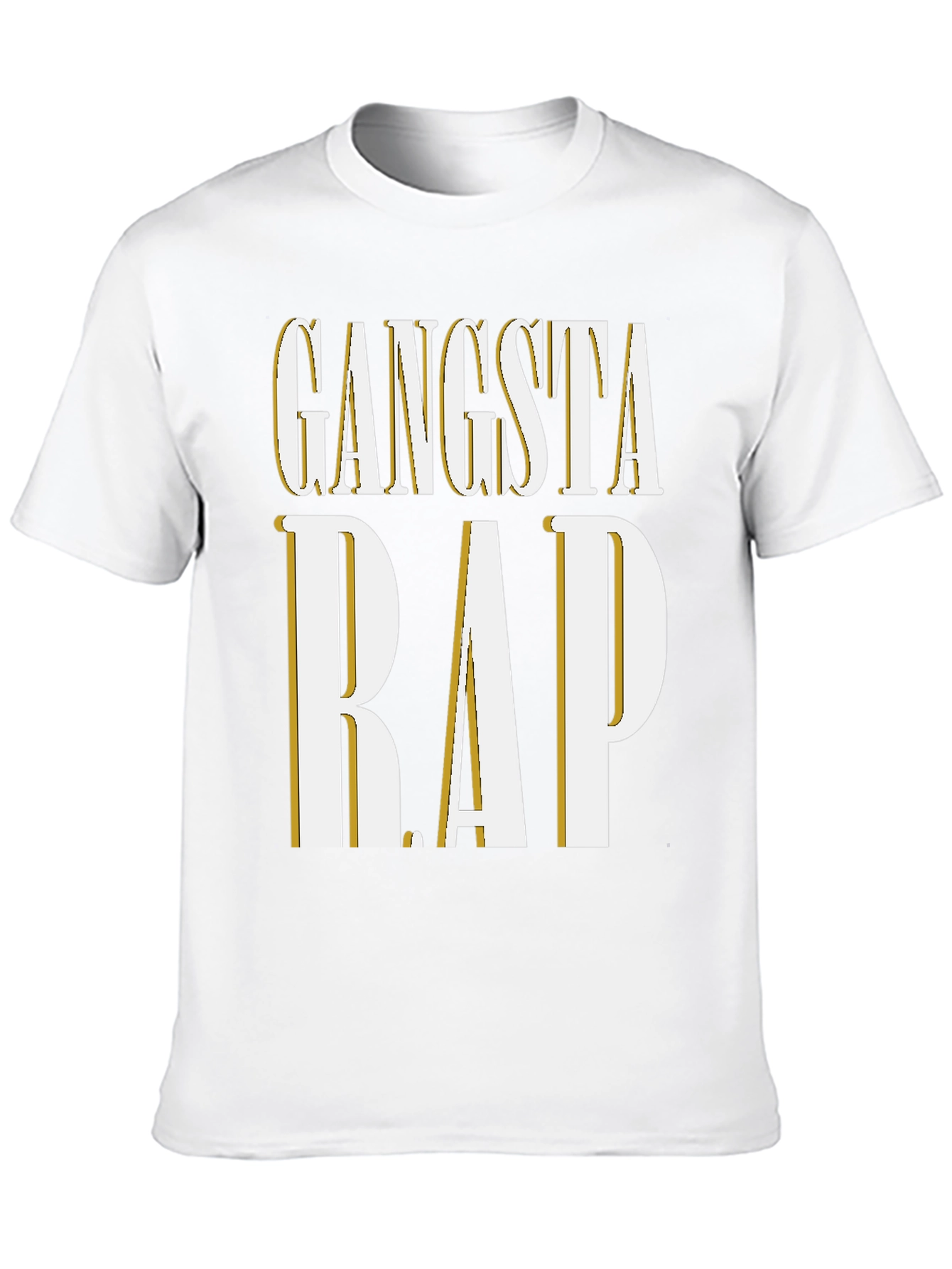 Gangsta Rap Graphic Tee - Mens Crew Neck T-Shirt