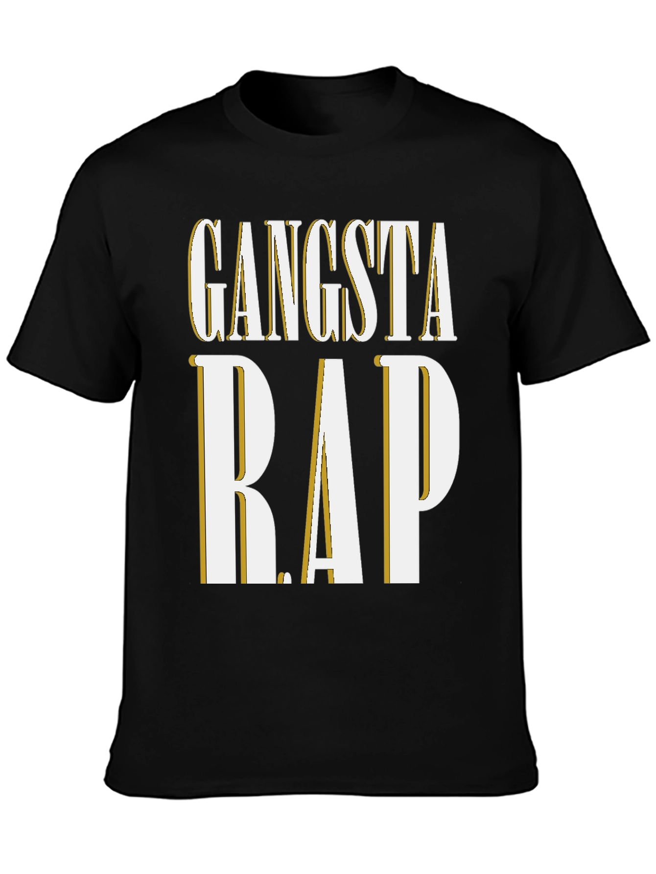 Gangsta Rap Graphic Tee - Mens Crew Neck T-Shirt