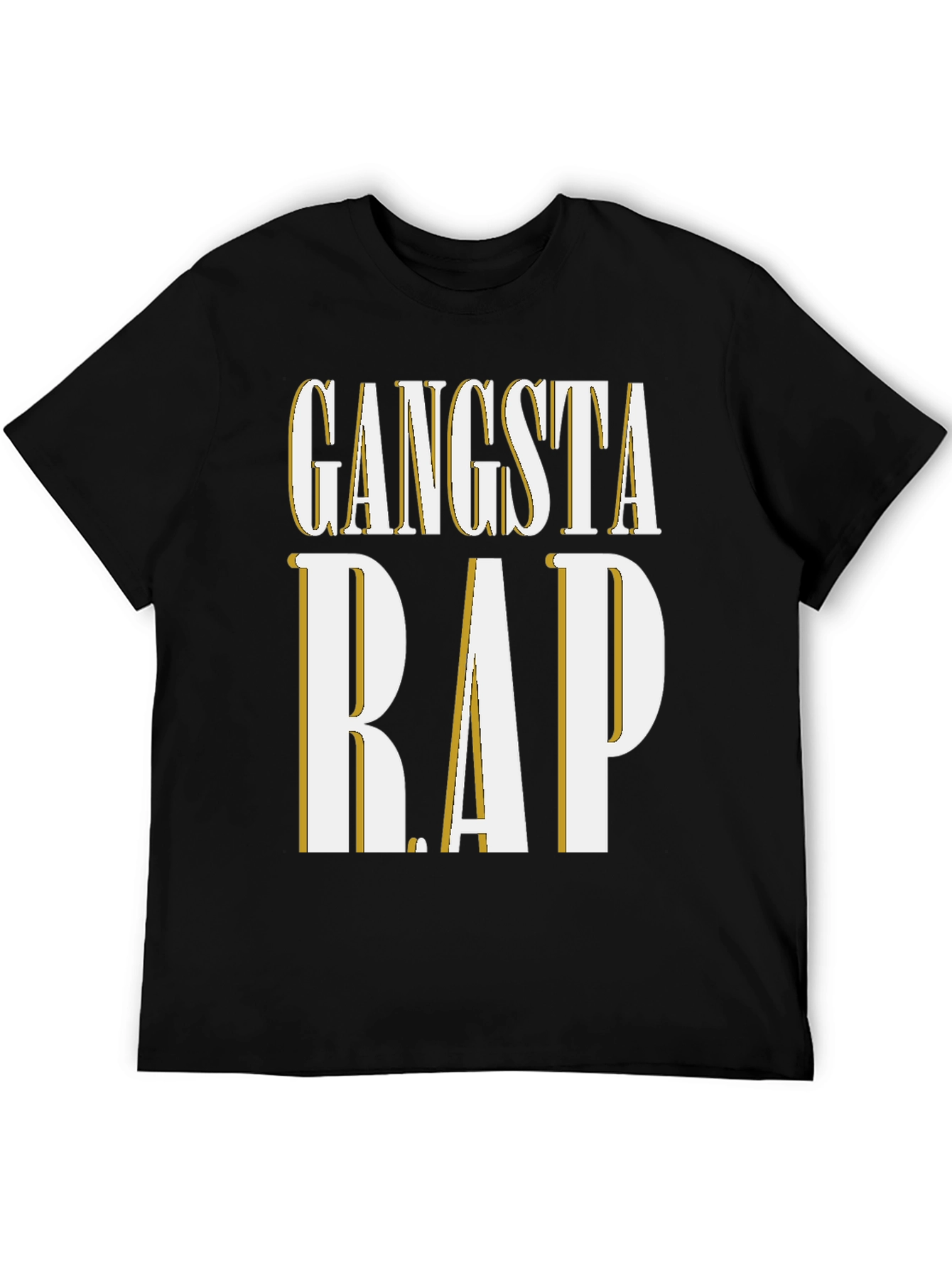 Gangsta Rap Graphic Tee - Mens Crew Neck T-Shirt