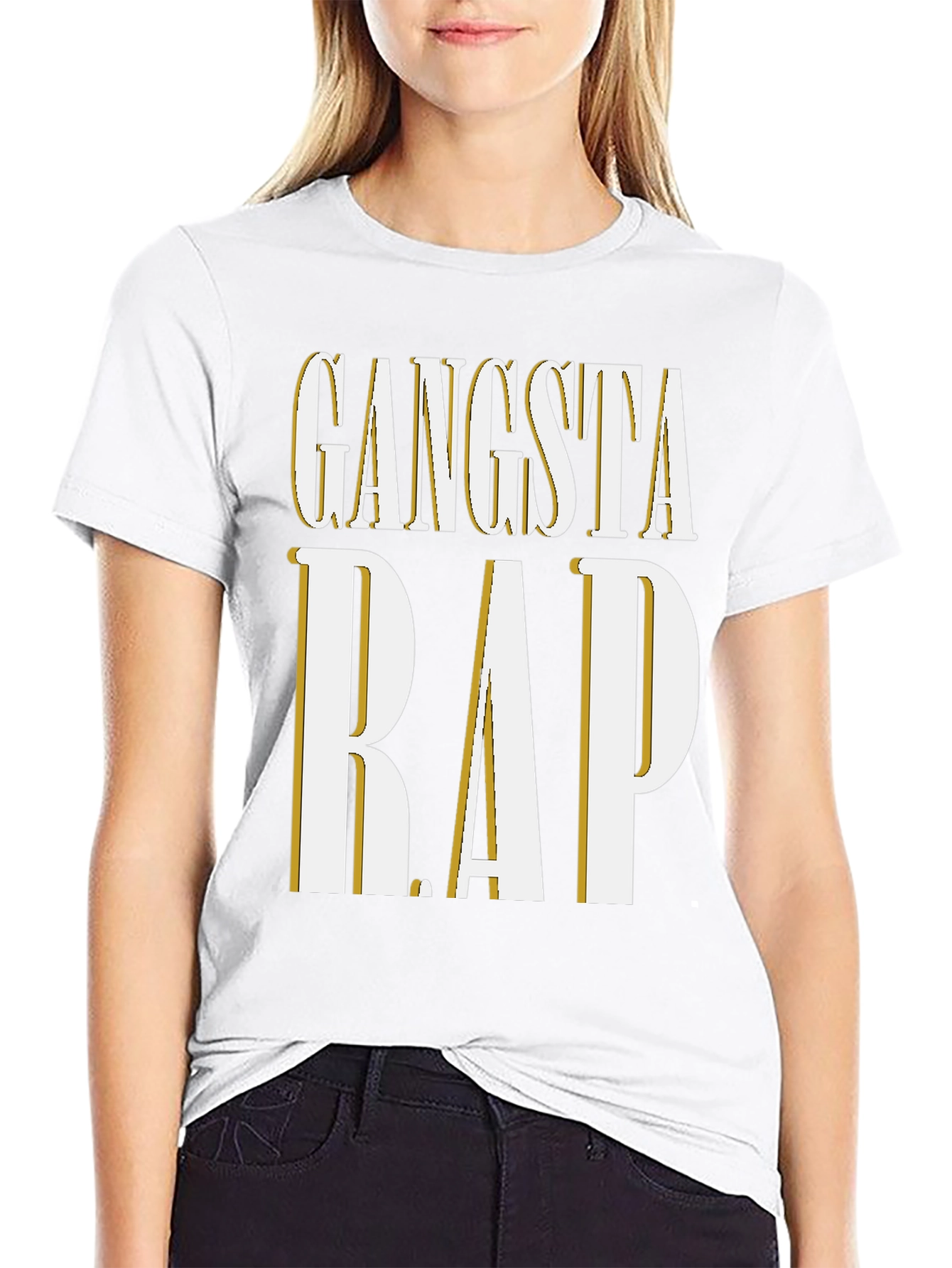Gangsta Rap Graphic Tee - Mens Crew Neck T-Shirt