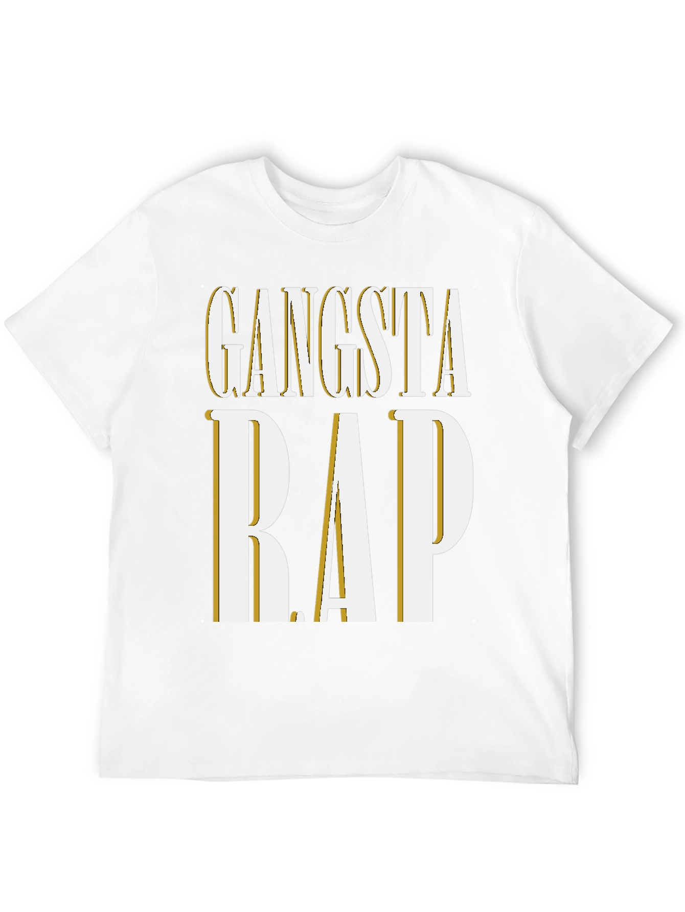 Gangsta Rap Graphic Tee - Mens Crew Neck T-Shirt