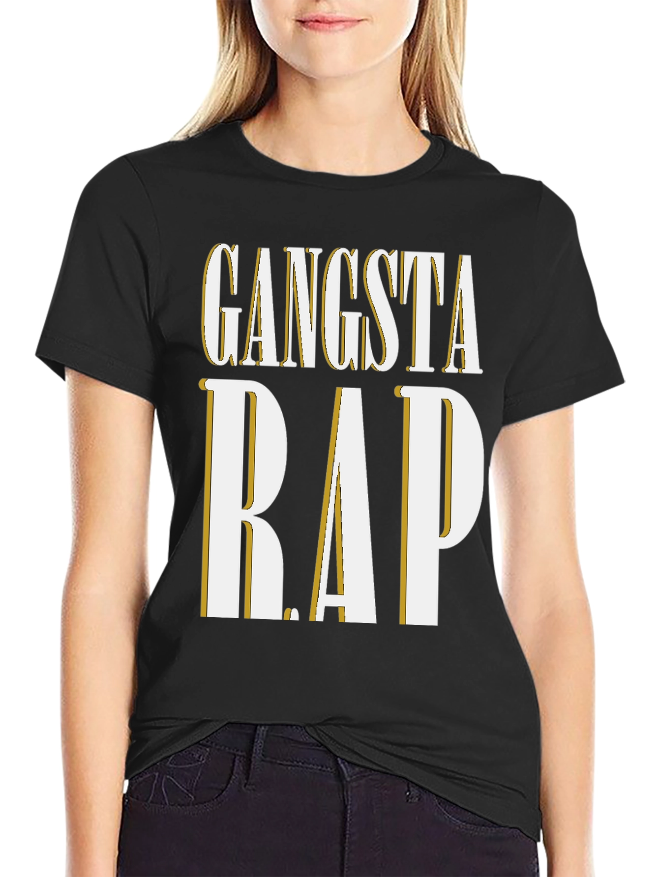 Gangsta Rap Graphic Tee - Mens Crew Neck T-Shirt