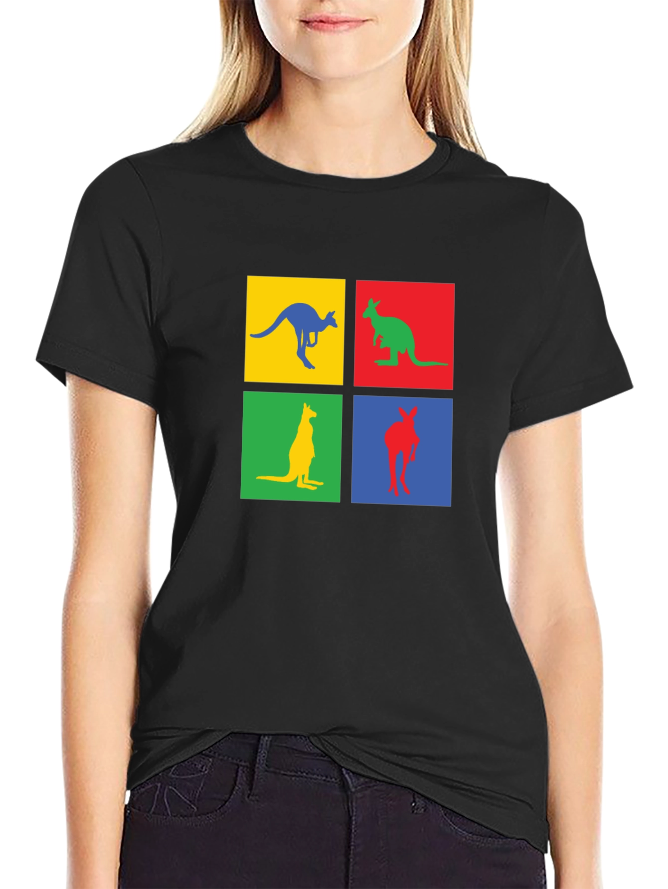Kangaroo Graphic Tee - Fun Aussie Style!