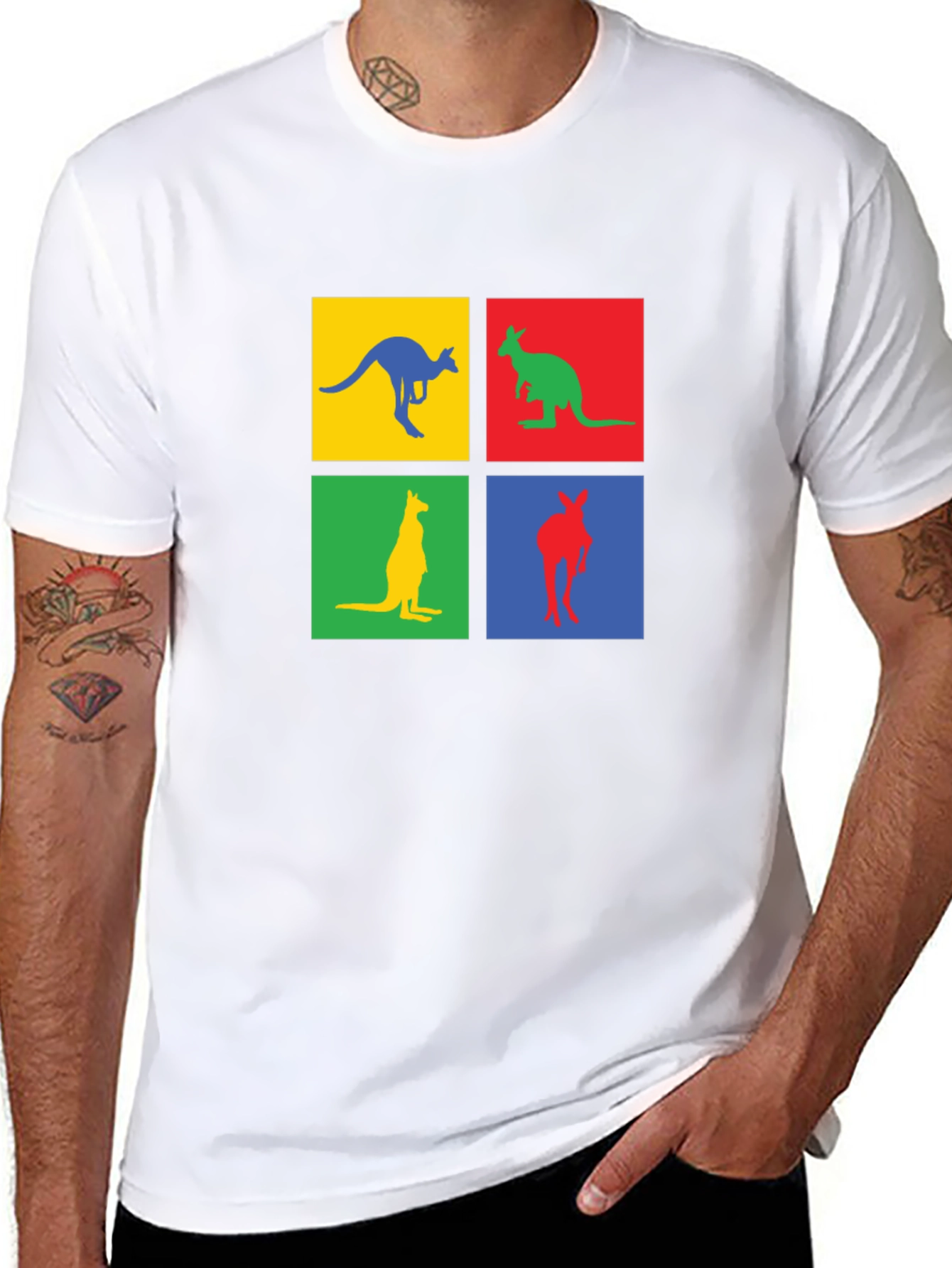 Kangaroo Graphic Tee - Fun Aussie Style!