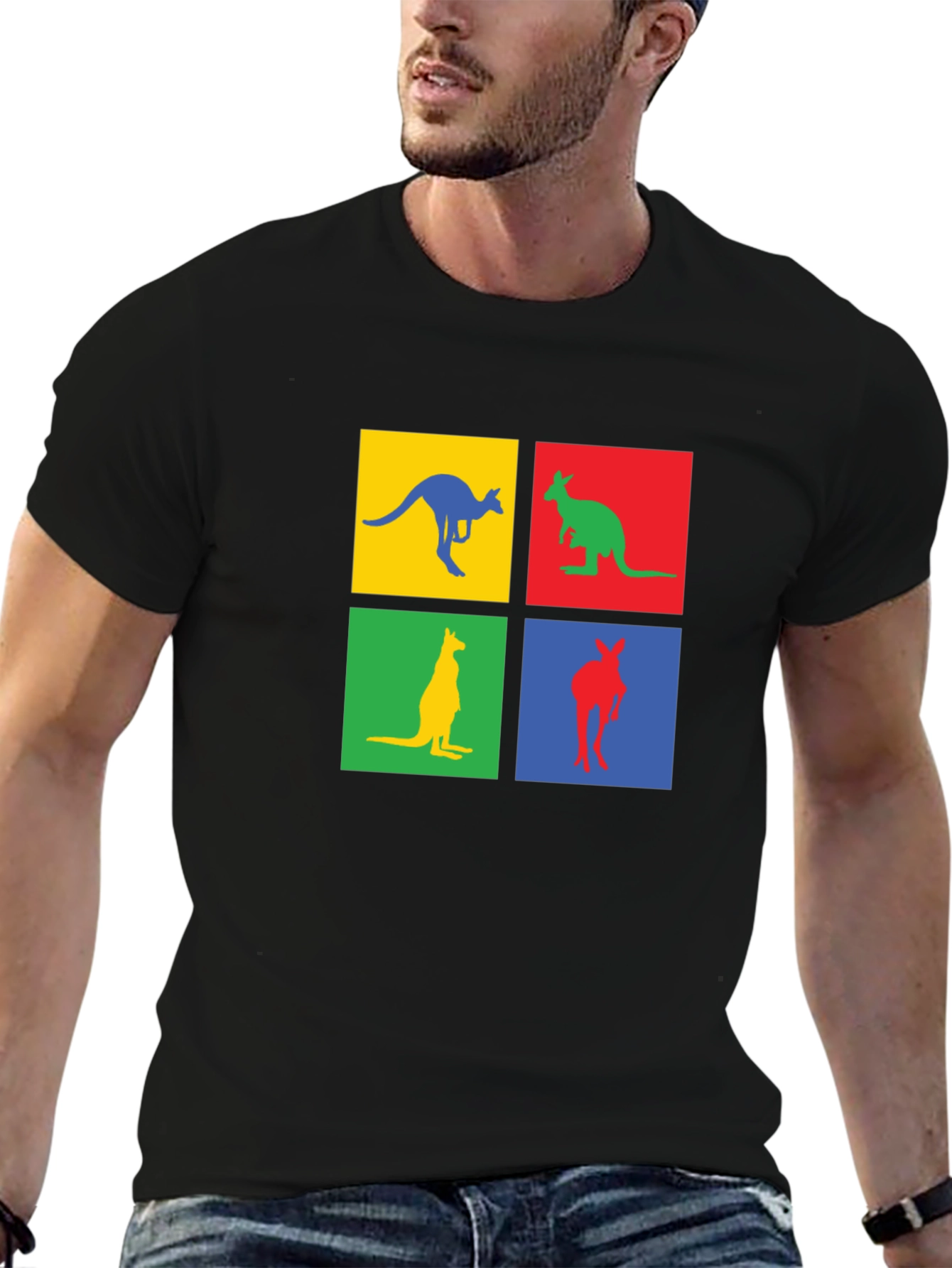 Kangaroo Graphic Tee - Fun Aussie Style!