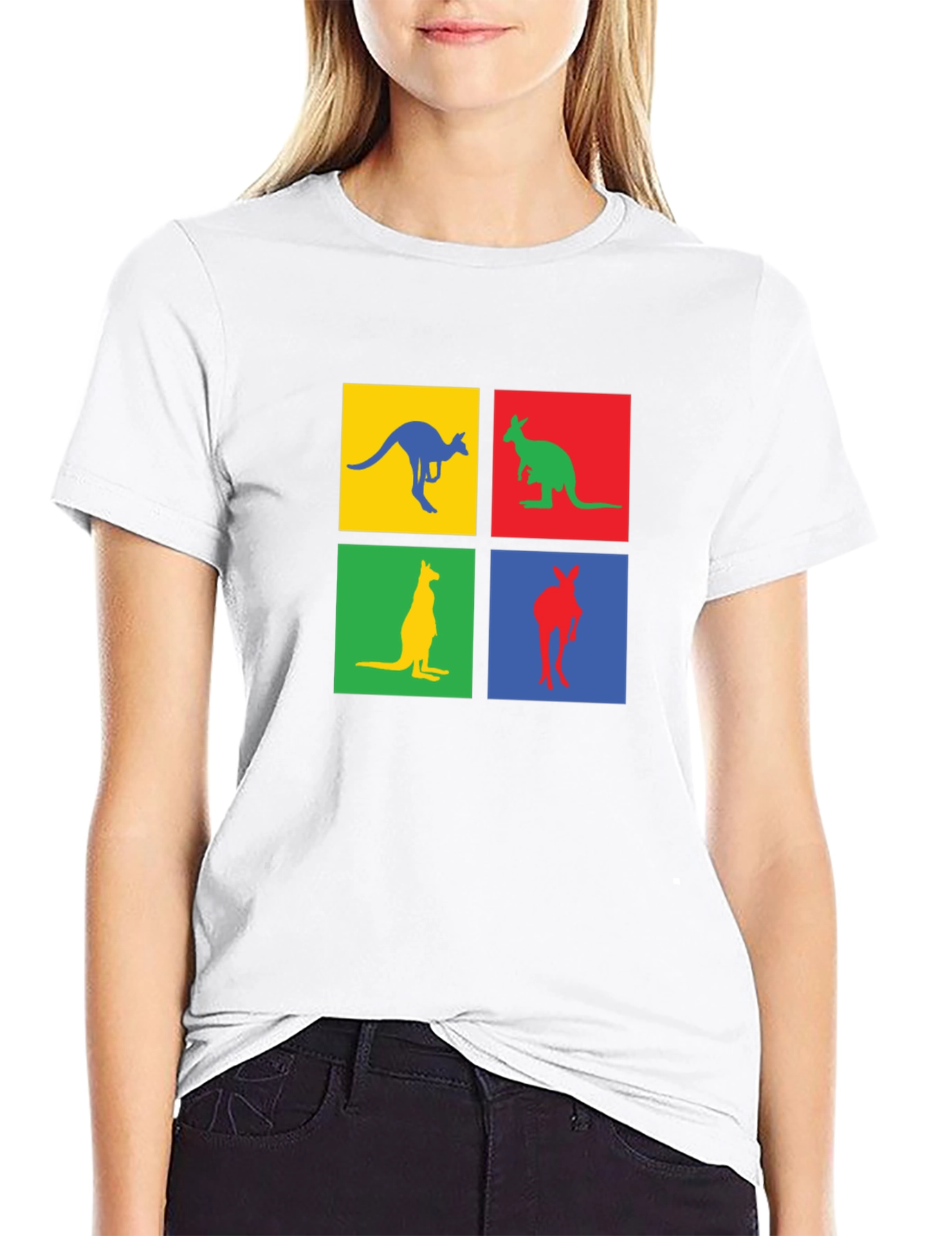 Kangaroo Graphic Tee - Fun Aussie Style!