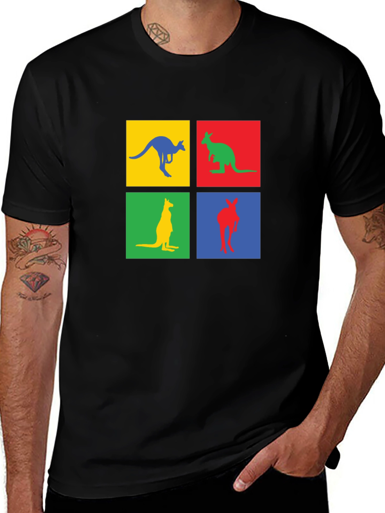 Kangaroo Graphic Tee - Fun Aussie Style!