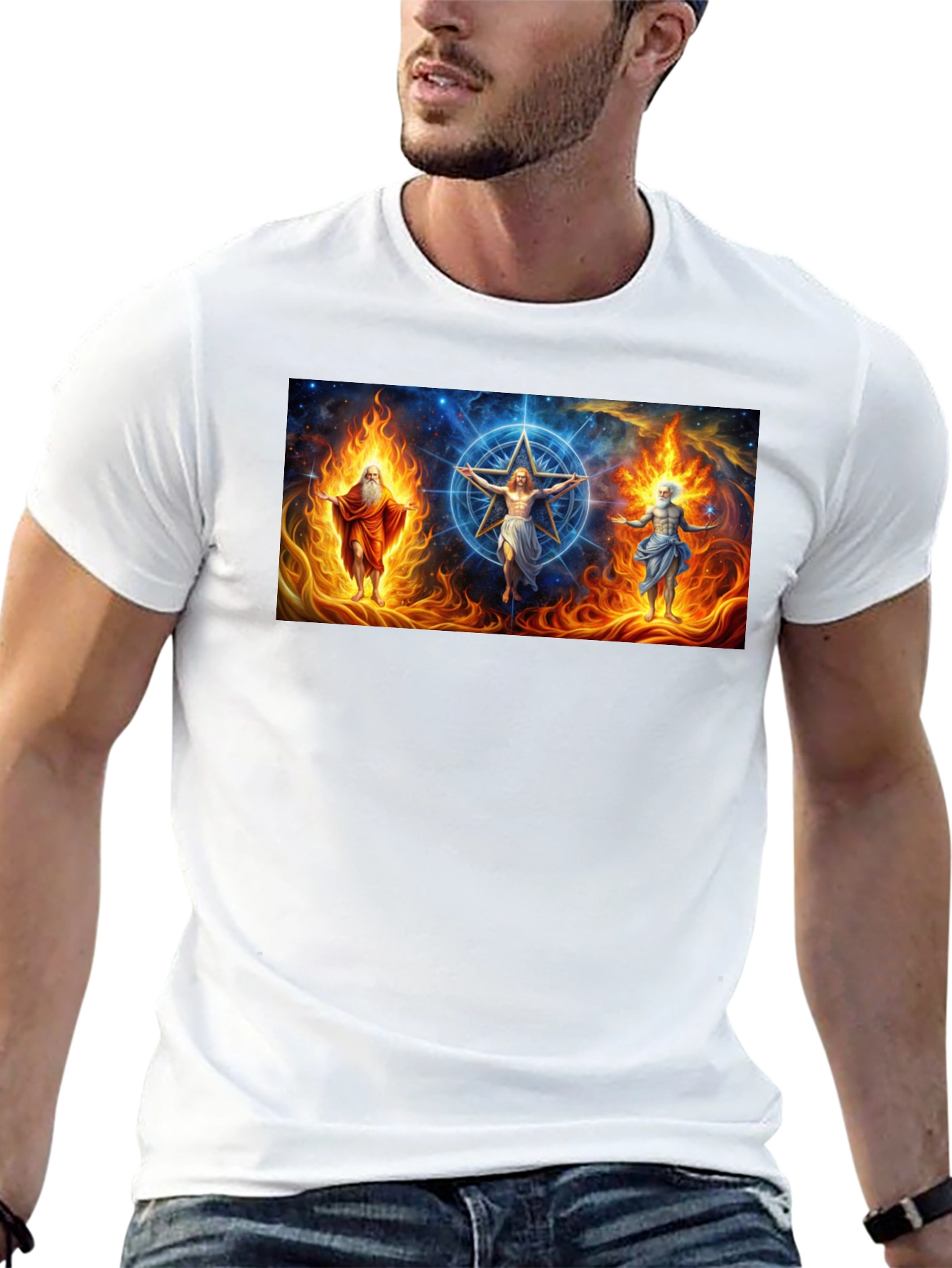 Mystic Trio Mens Black Graphic Tee