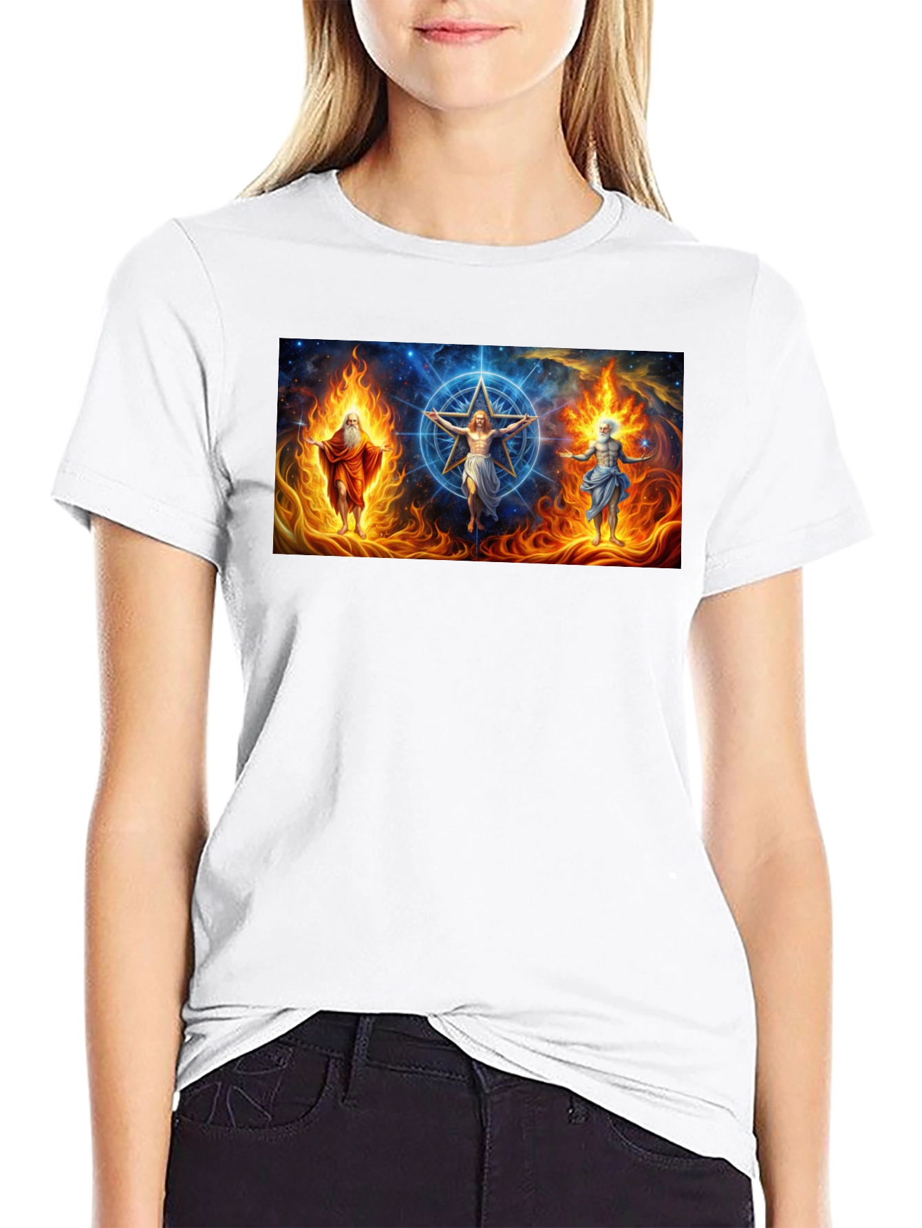 Mystic Trio Mens Black Graphic Tee