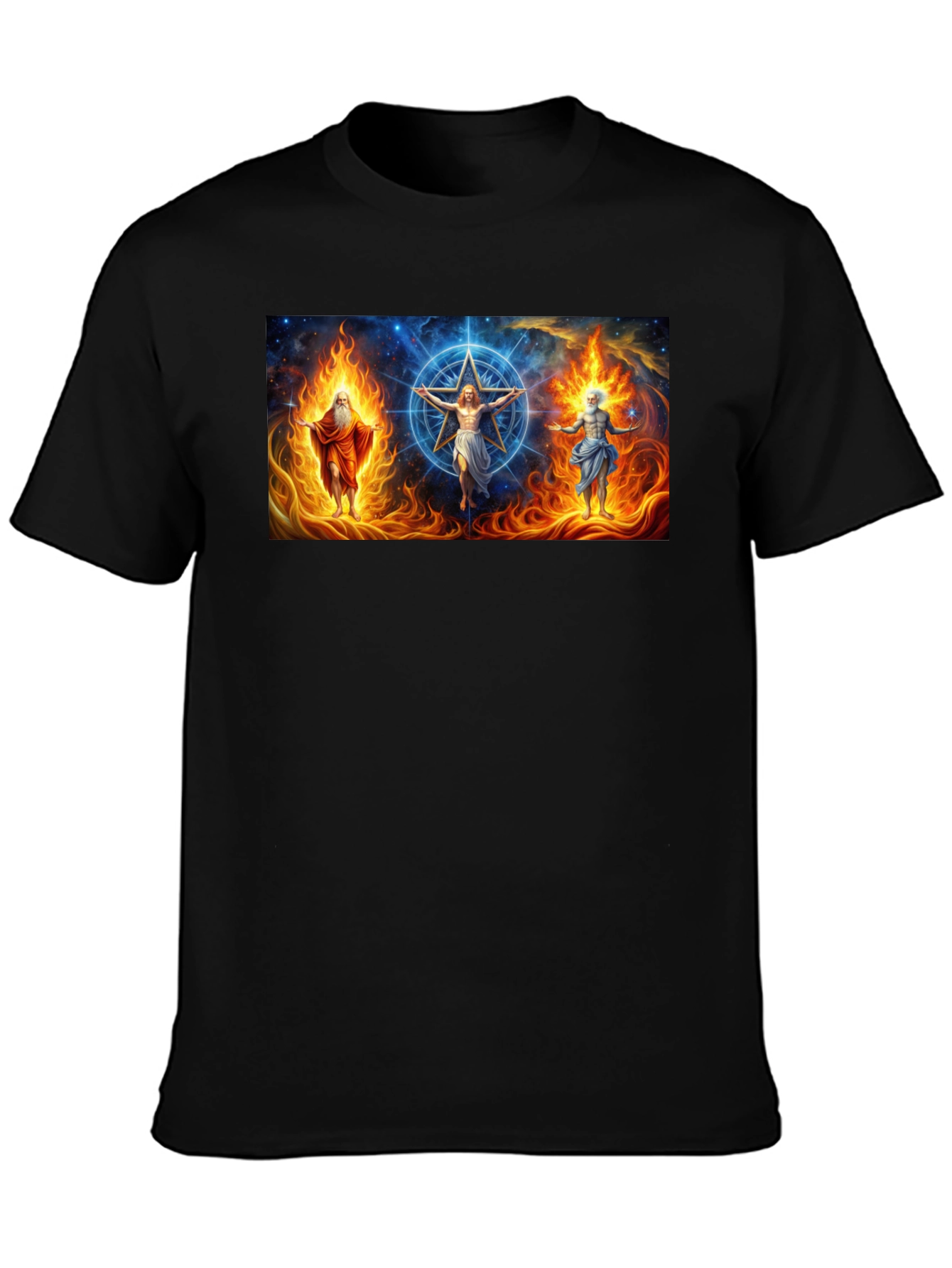 Mystic Trio Mens Black Graphic Tee