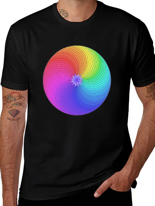 Rainbow Swirl Graphic T-Shirt