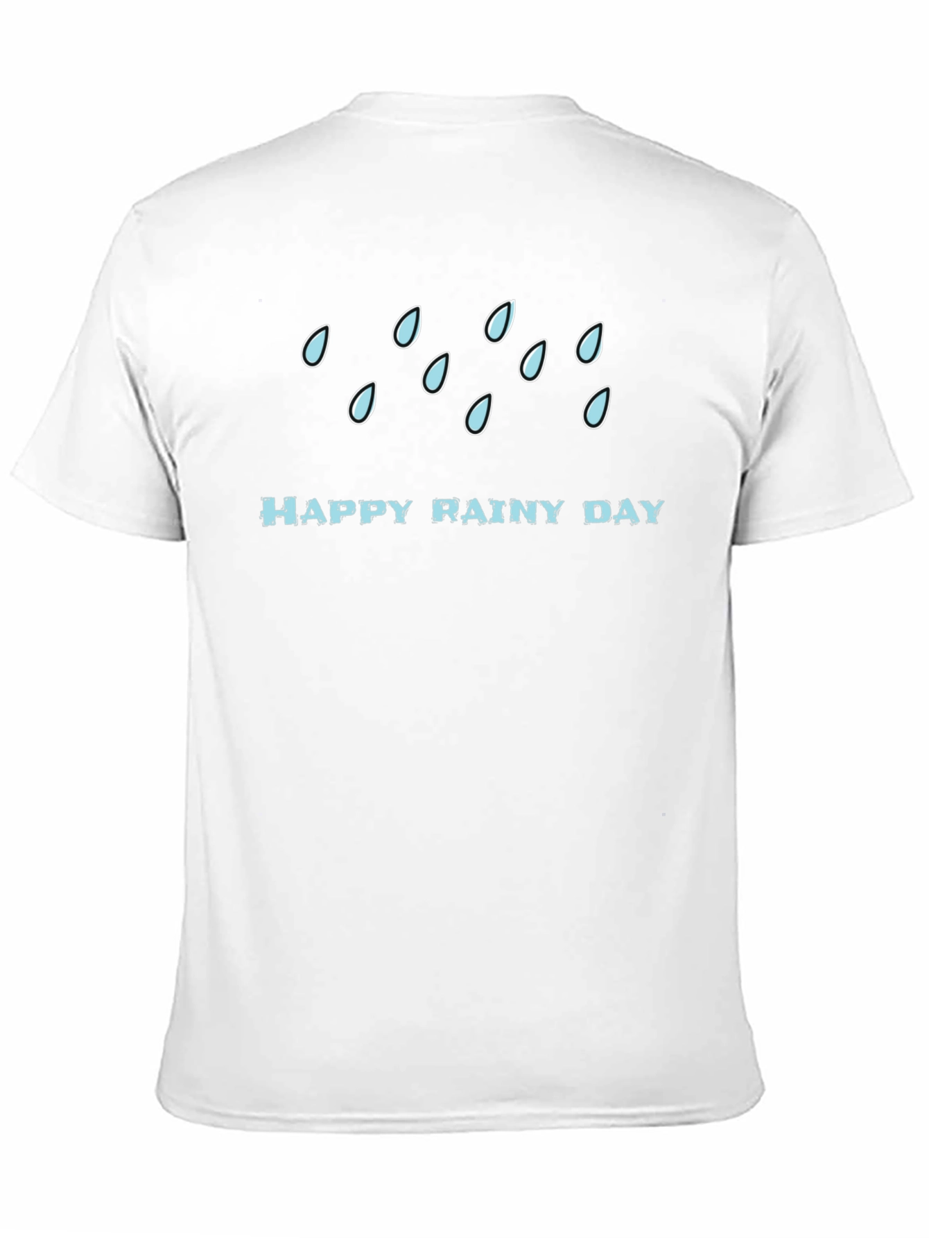 Happy Rainy Day Graphic Black Tee