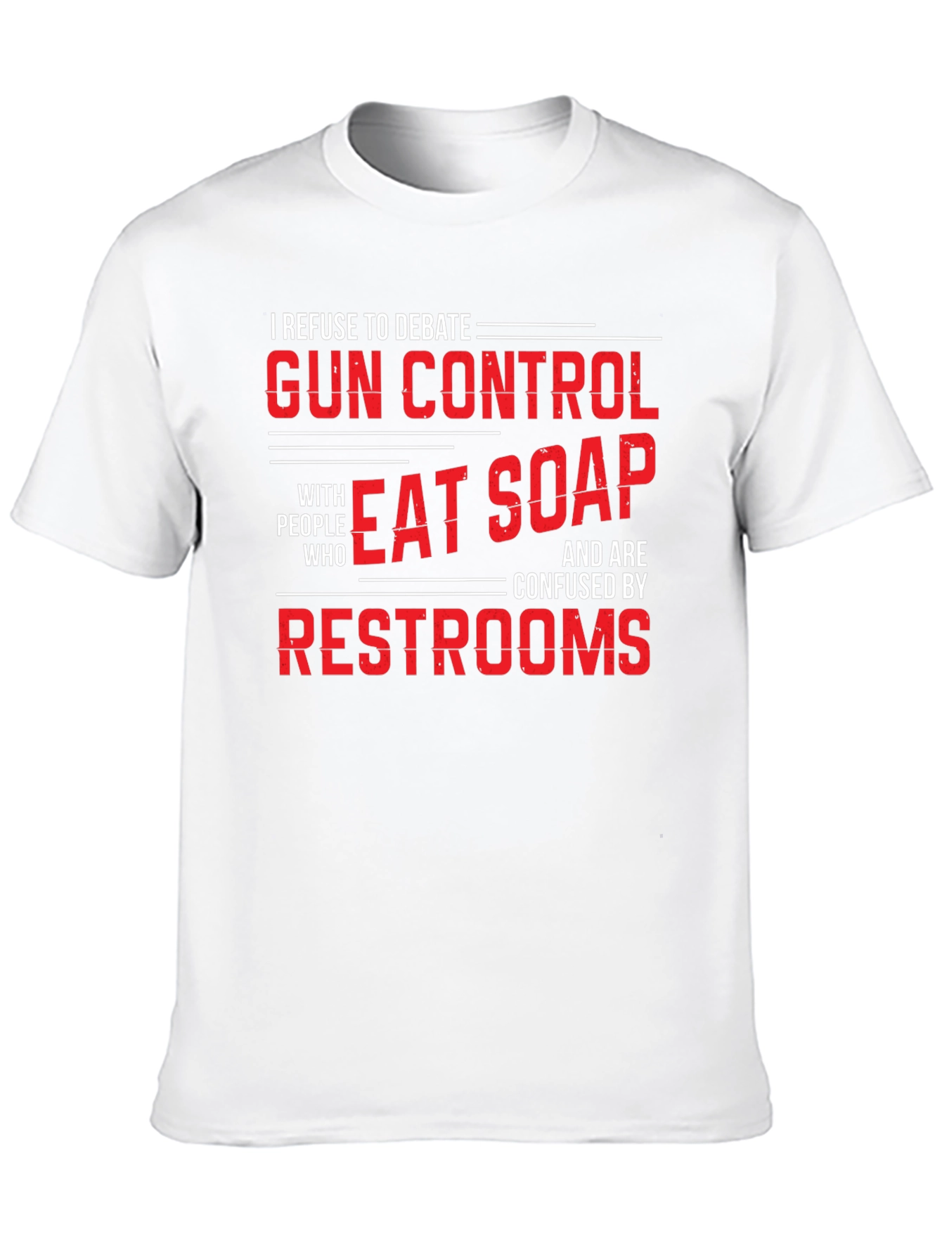 Gun Control Debate T-Shirt - Eat Soap Funny Tee