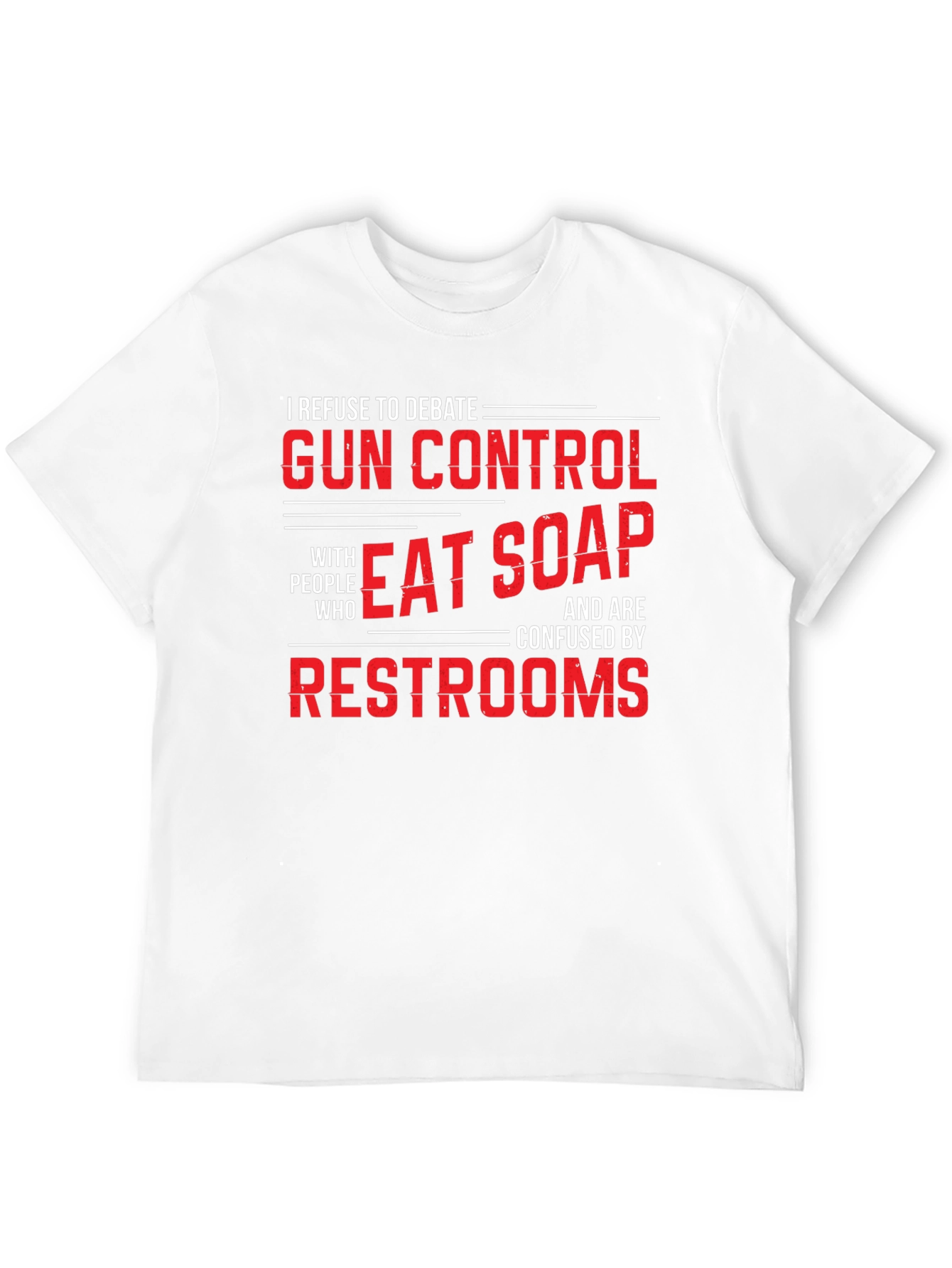 Gun Control Debate T-Shirt - Eat Soap Funny Tee
