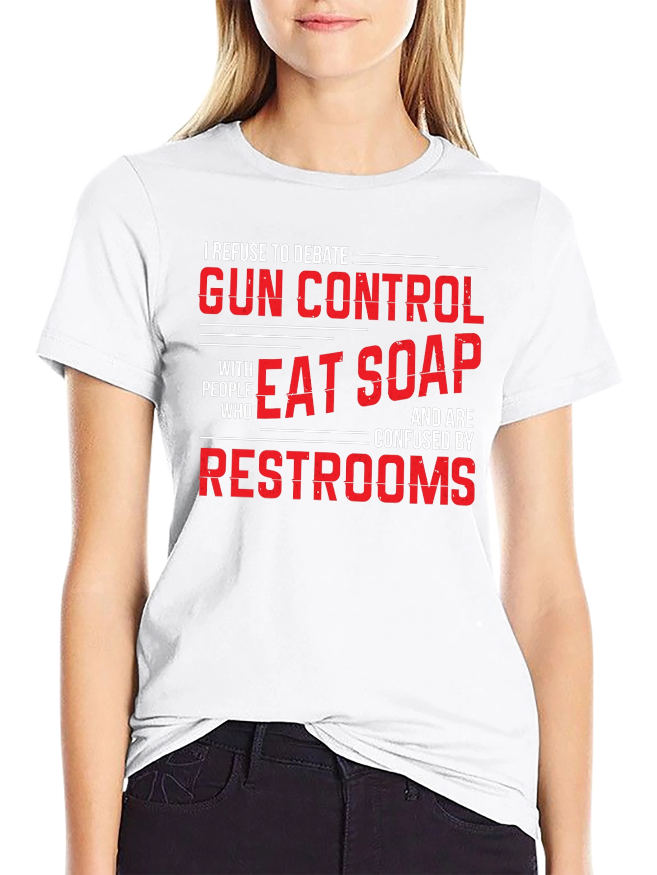 Gun Control Debate T-Shirt - Eat Soap Funny Tee