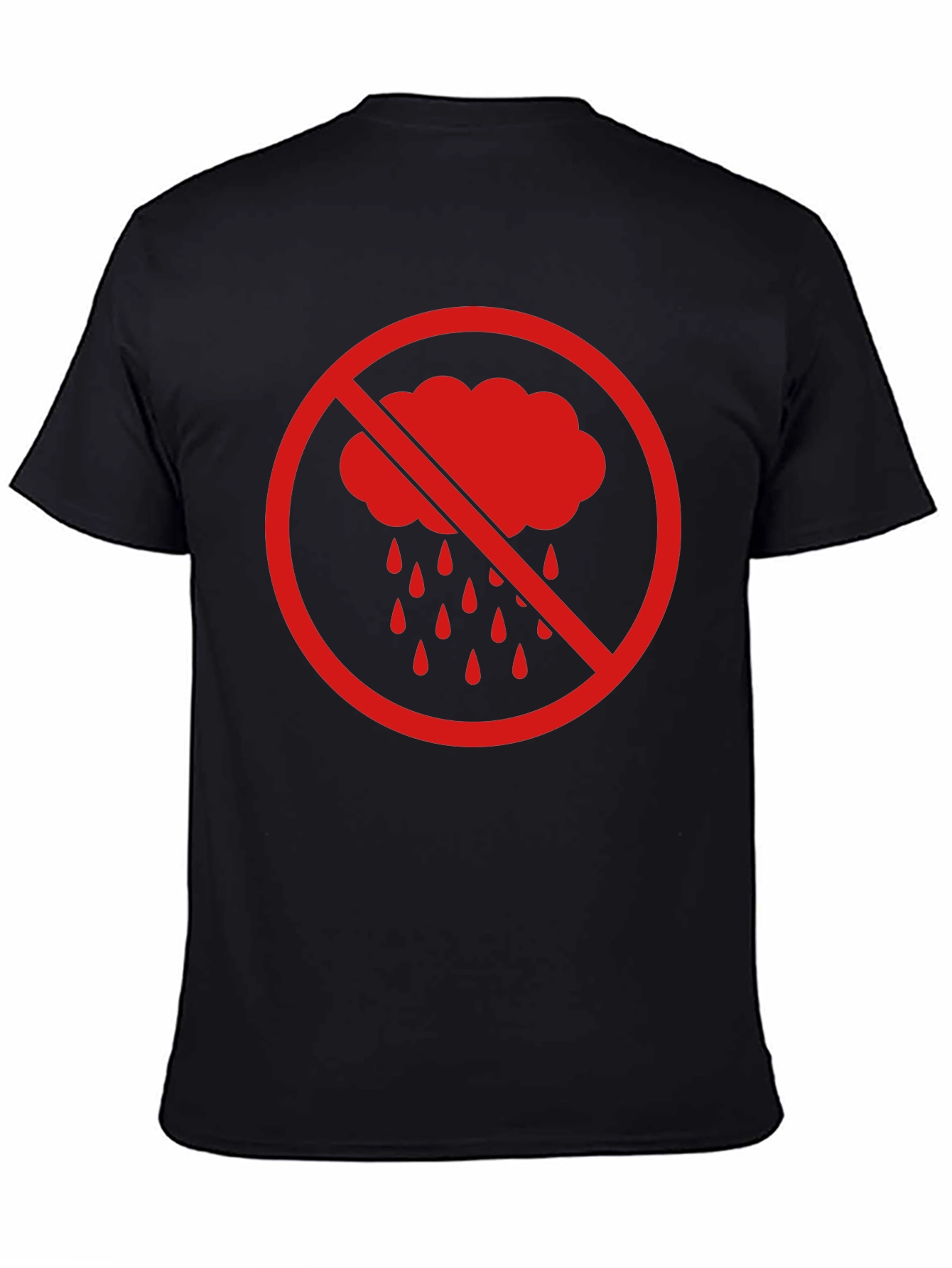 No Rain Graphic Tee - Black Cotton T-Shirt