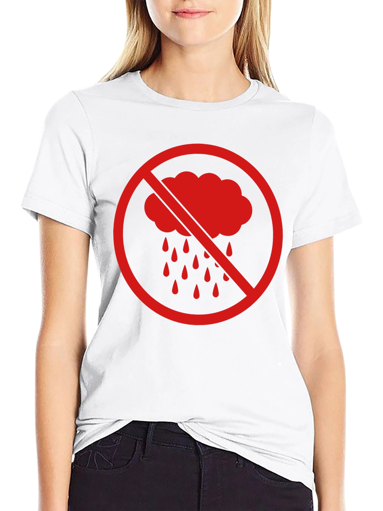 No Rain Graphic Tee - Black Cotton T-Shirt