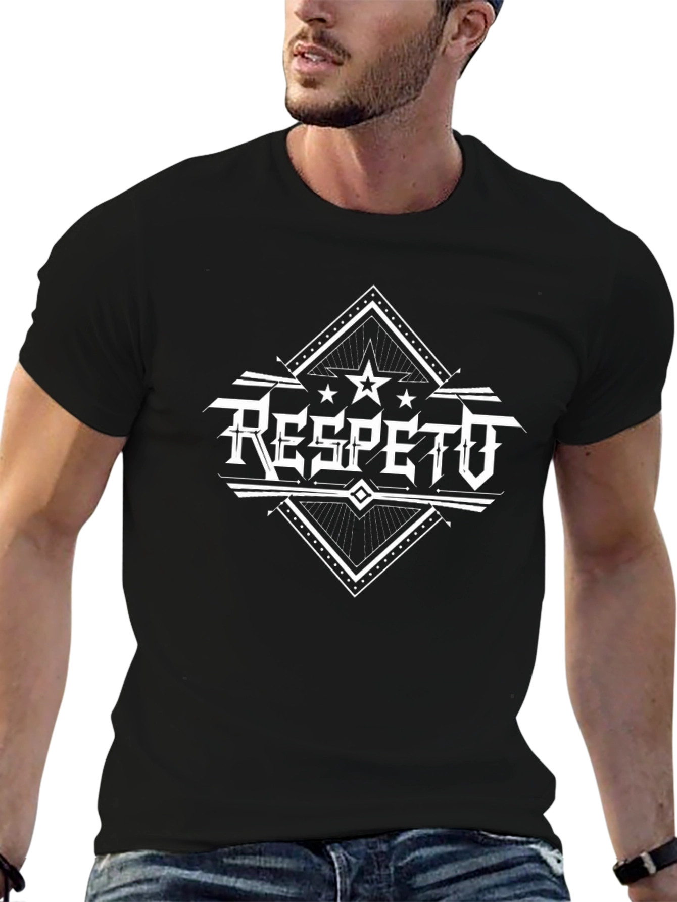 Respeto Graphic Tee - Black Crew Neck T-Shirt