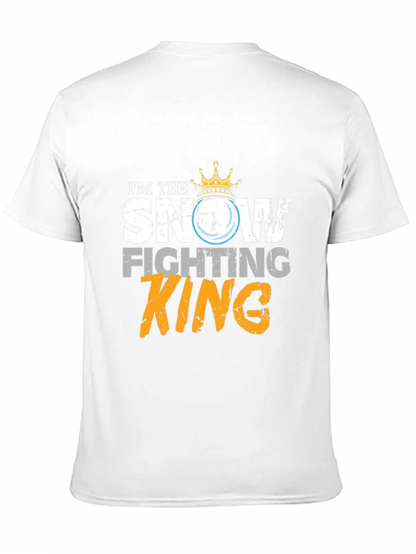 Snow Fighting King Graphic Tee - Funny Winter Apparel