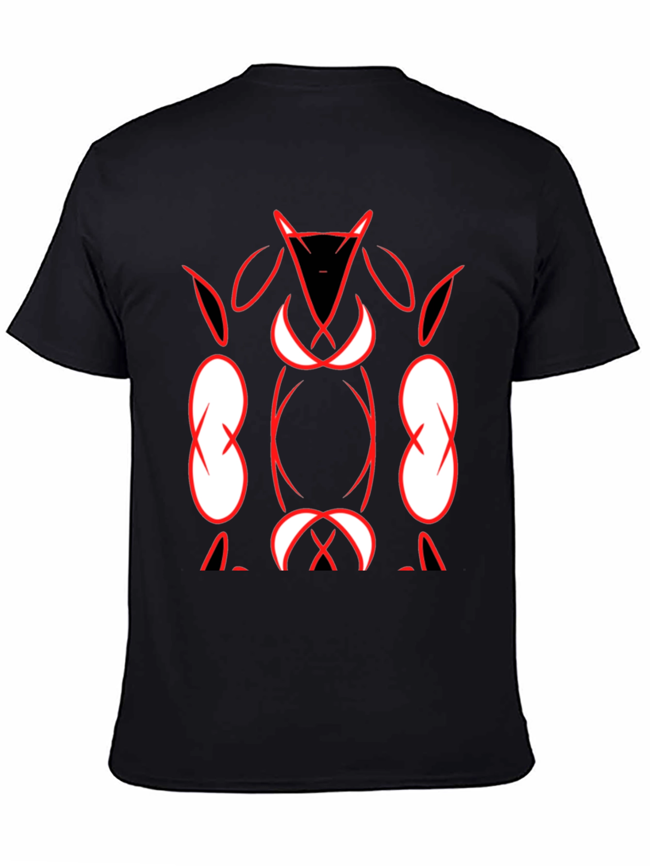 Abstract Graphic Print Black Tee