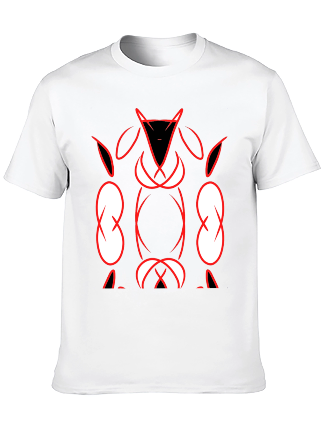 Abstract Graphic Print Black Tee