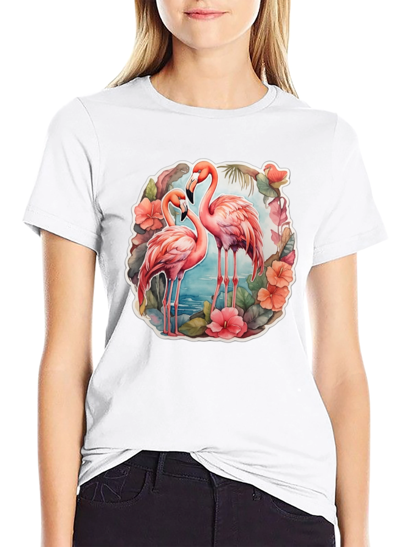 Flamingo Floral Graphic Tee