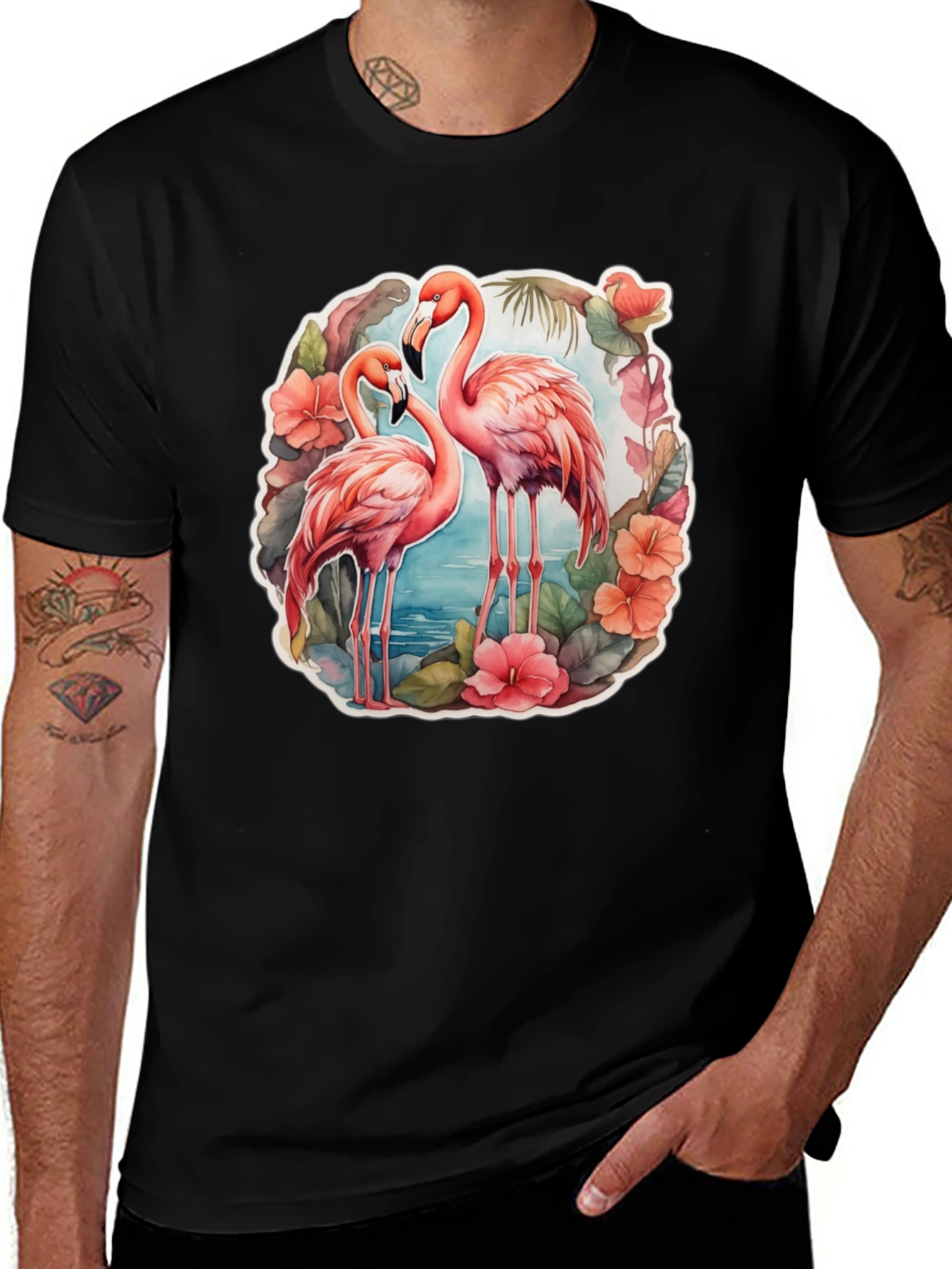 Flamingo Floral Graphic Tee